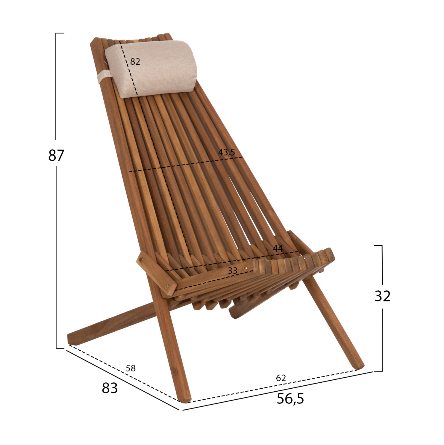 ΠΟΛΥΘΡΟΝΑ LOUNGE ΜΕ ΜΑΞΙΛΑΡΑΚΙ ΠΤΥΣΣΟΜΕΝΗ SHIGAN HM6530 ΞΥΛΟ ΑΚΑΚΙΑΣ 56.5x83x87Υεκ 2