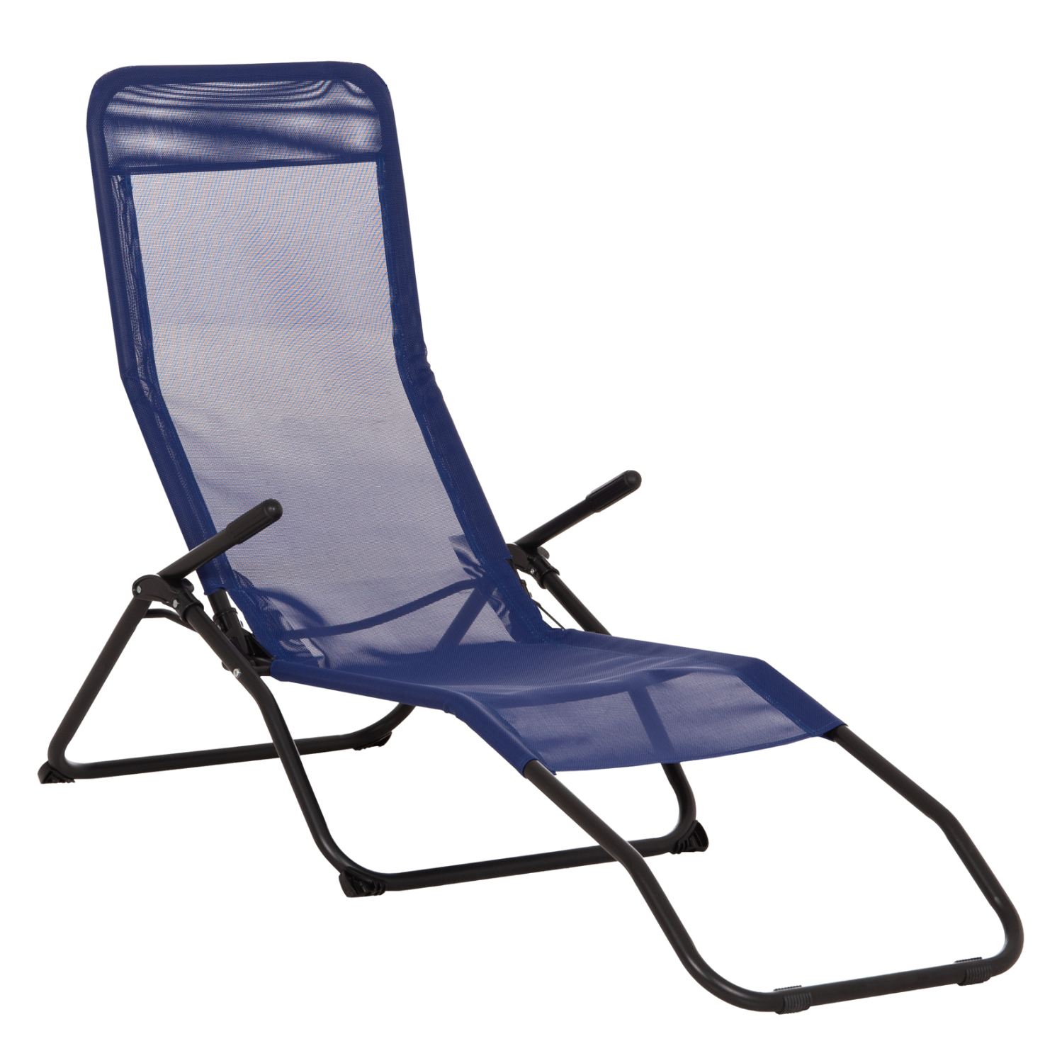 ΞΑΠΛΩΣΤΡΑ ΚΟΥΝΙΣΤΗ SWINGSAND HM6553.05 ΜΠΛΕ TEXTILENE--ΜΑΥΡΟ ΜΕΤΑΛΛΟ 143x60x94Υεκ 1