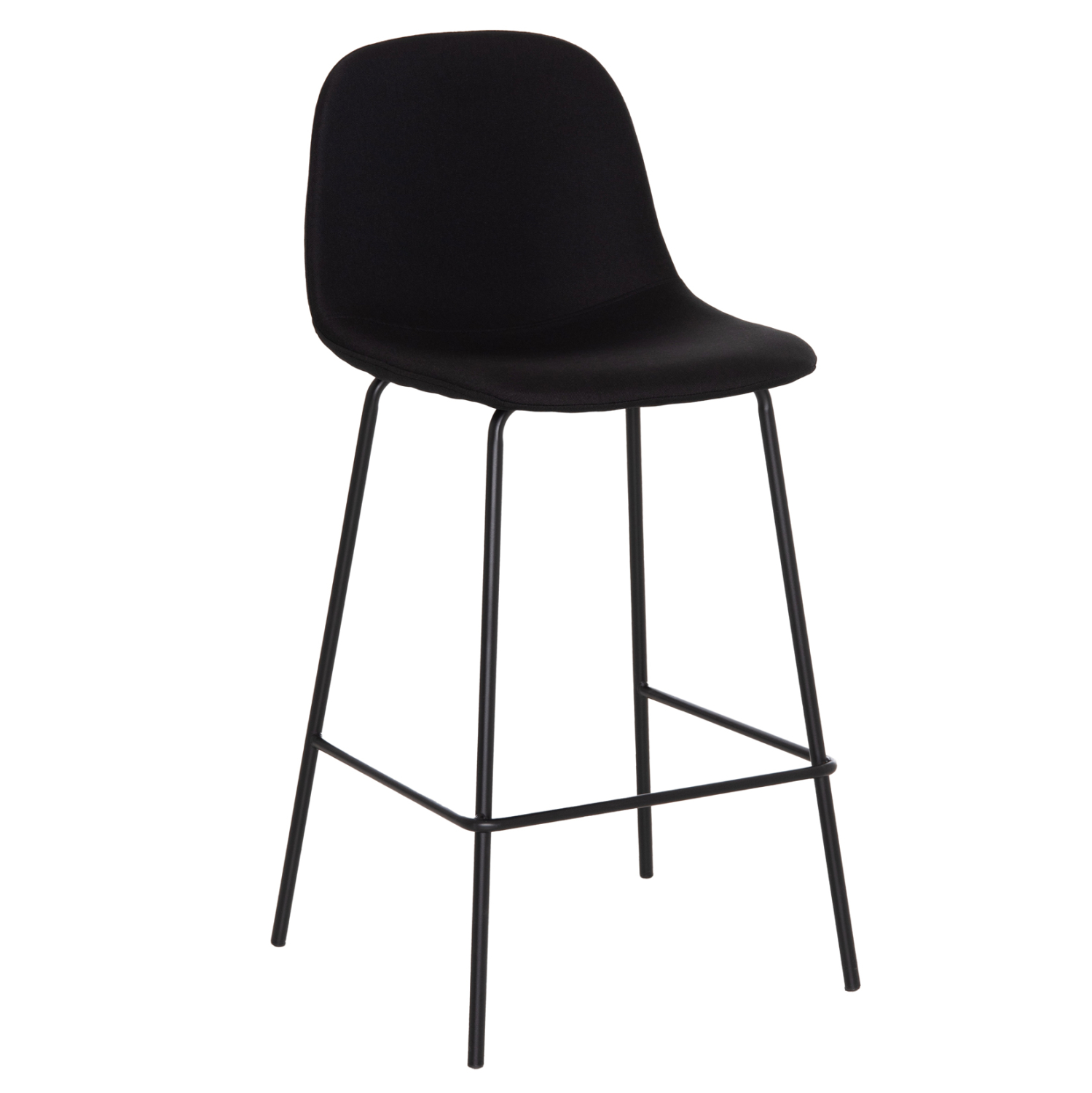 ΣΚΑΜΠΟ ΜΠΑΡ VINCENT HM9298.24 ΜΕΣΑΙΟΥ ΥΨΟΥΣ-ΜΑΥΡΟ ΥΦΑΣΜΑ-ΜΕΤΑΛΛΙΚΑ ΠΟΔΙΑ 43x50x92,5Υεκ 1