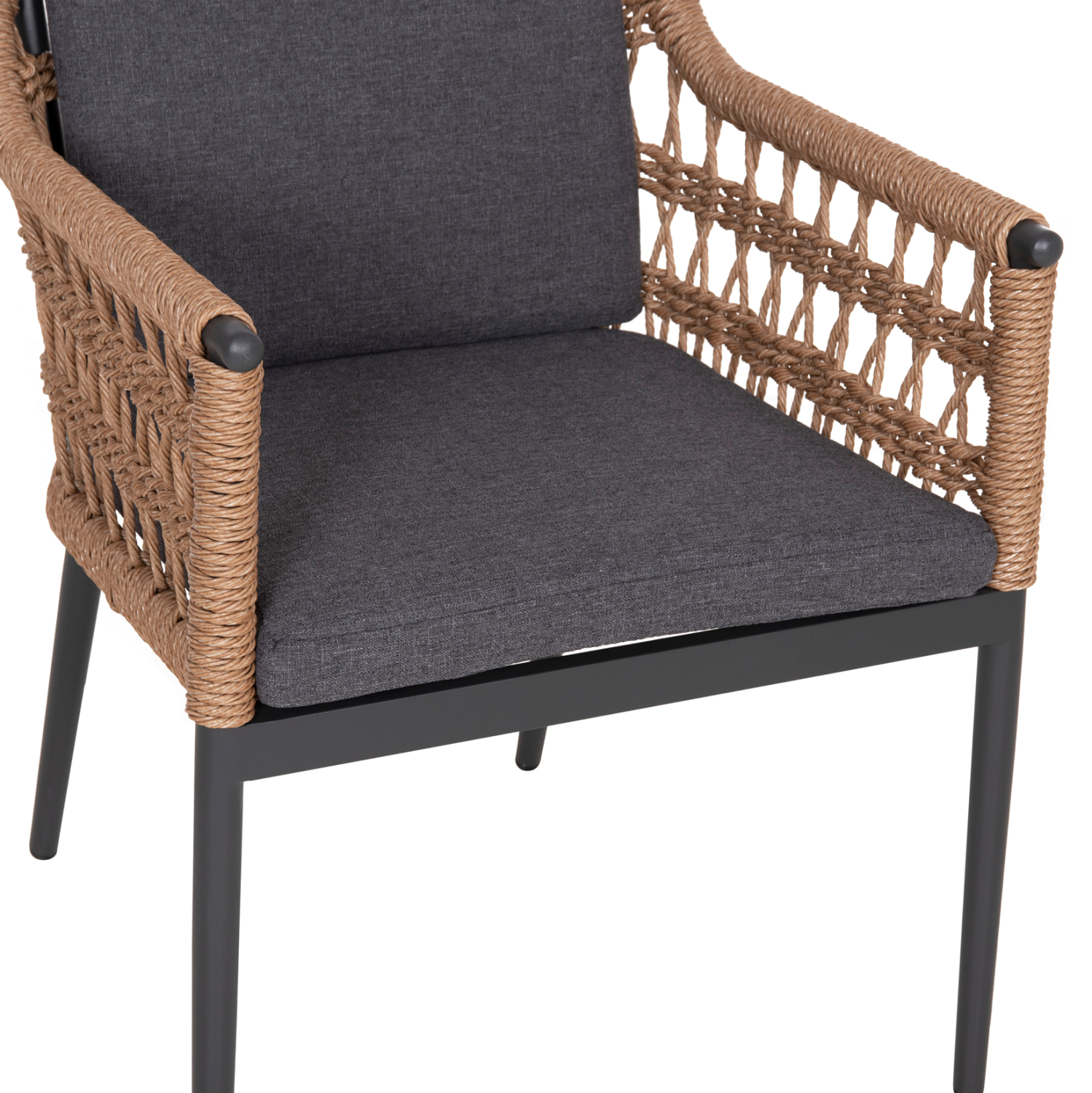 ΠΟΛΥΘΡΟΝΑ BOXER HM6556.01 ΑΛΟΥΜΙΝΙΟ &amp; OLEFIN ΓΚΡΙ-TWIST WICKER 58x60x80Yεκ 8