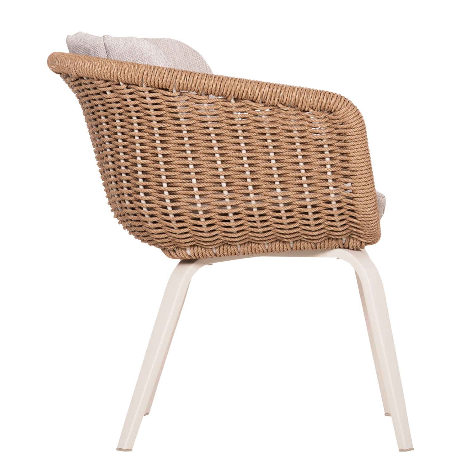 ΠΟΛΥΘΡΟΝΑ VICTUS HM6559.02 ΑΛΟΥΜΙΝΙΟ &amp; OLEFIN ΜΠΕΖ-TWIST WICKER 60x62x76Yεκ 4