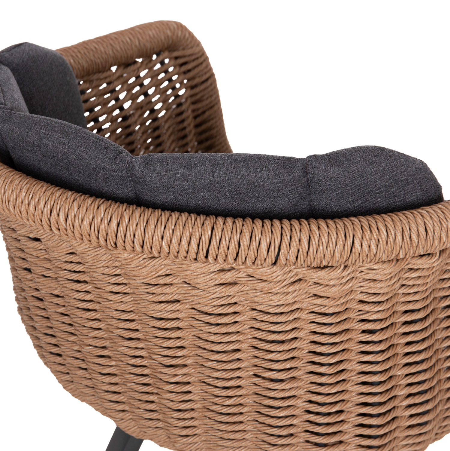 ΠΟΛΥΘΡΟΝΑ VICTUS HM6559.01 ΑΛΟΥΜΙΝΙΟ &amp; OLEFIN ΓΚΡΙ-TWIST WICKER 60x62x76Yεκ 10