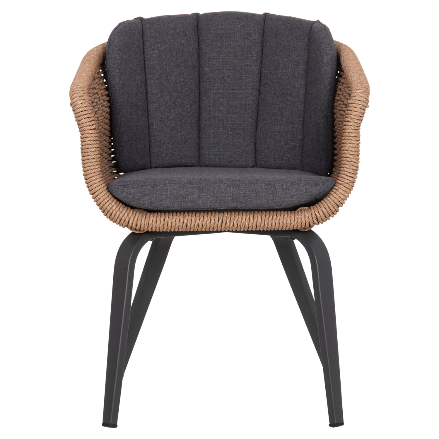 ΠΟΛΥΘΡΟΝΑ VICTUS HM6559.01 ΑΛΟΥΜΙΝΙΟ &amp; OLEFIN ΓΚΡΙ-TWIST WICKER 60x62x76Yεκ 3