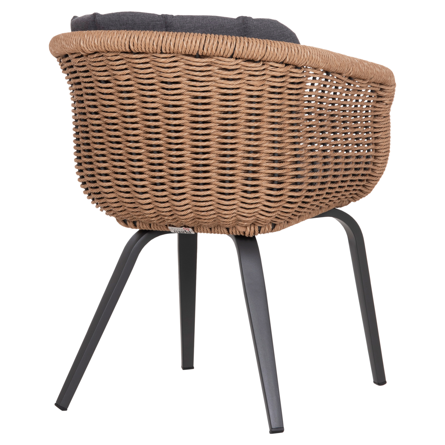 ΠΟΛΥΘΡΟΝΑ VICTUS HM6559.01 ΑΛΟΥΜΙΝΙΟ &amp; OLEFIN ΓΚΡΙ-TWIST WICKER 60x62x76Yεκ 5