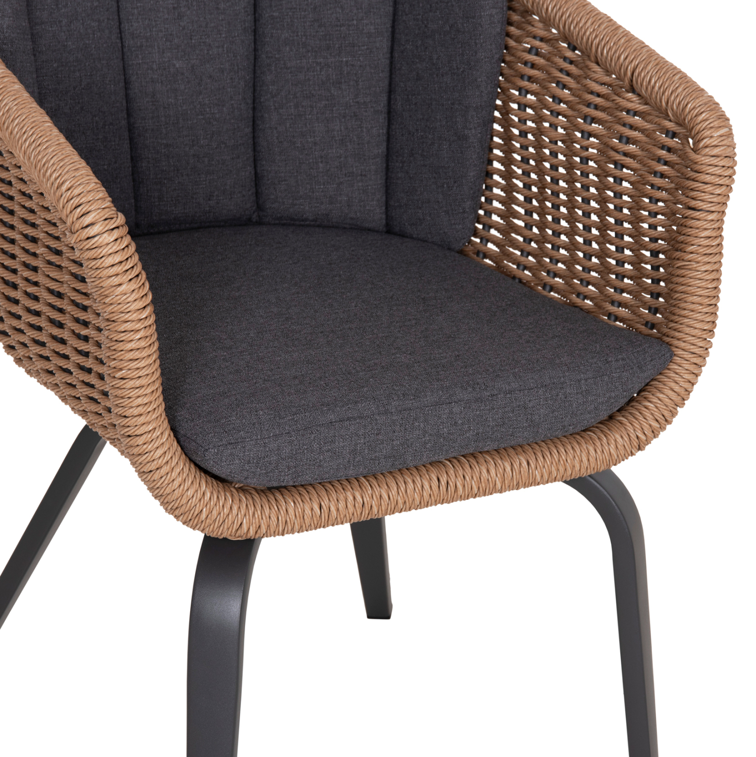 ΠΟΛΥΘΡΟΝΑ VICTUS HM6559.01 ΑΛΟΥΜΙΝΙΟ &amp; OLEFIN ΓΚΡΙ-TWIST WICKER 60x62x76Yεκ 8