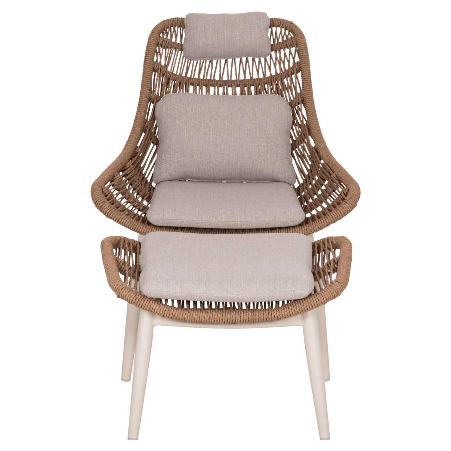 ΠΟΛΥΘΡΟΝΑ LOUNGE ΜΕ ΥΠΟΠΟΔΙΟ REMVAZZO HM6561.02 ΑΛΟΥΜΙΝΙΟ ΜΠΕΖ--WICKER 90x85x96Υεκ 3