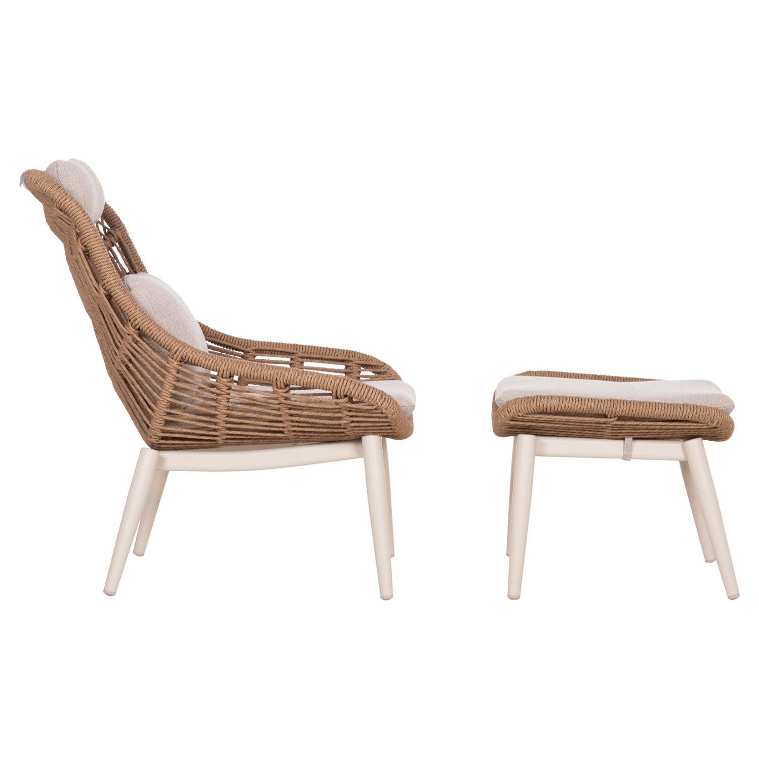 ΠΟΛΥΘΡΟΝΑ LOUNGE ΜΕ ΥΠΟΠΟΔΙΟ REMVAZZO HM6561.02 ΑΛΟΥΜΙΝΙΟ ΜΠΕΖ--WICKER 90x85x96Υεκ 4