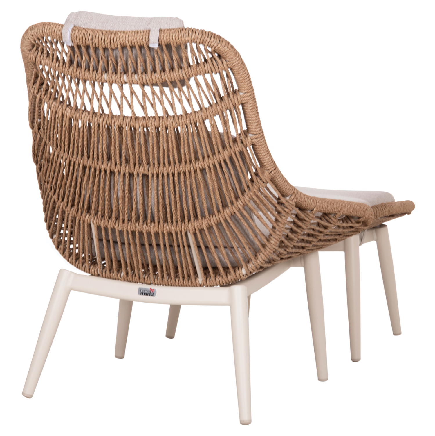 ΠΟΛΥΘΡΟΝΑ LOUNGE ΜΕ ΥΠΟΠΟΔΙΟ REMVAZZO HM6561.02 ΑΛΟΥΜΙΝΙΟ ΜΠΕΖ--WICKER 90x85x96Υεκ 5