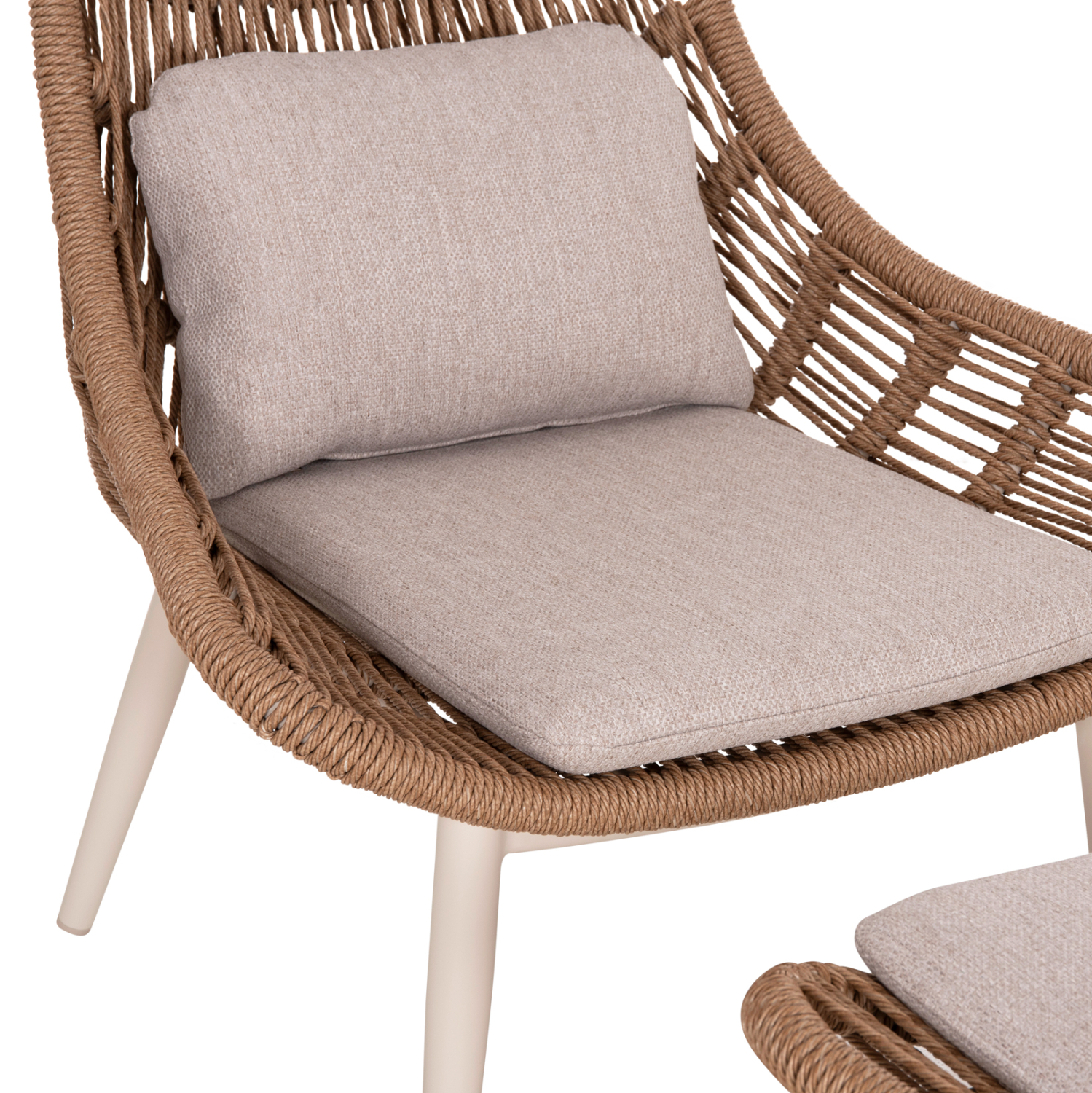 ΠΟΛΥΘΡΟΝΑ LOUNGE ΜΕ ΥΠΟΠΟΔΙΟ REMVAZZO HM6561.02 ΑΛΟΥΜΙΝΙΟ ΜΠΕΖ--WICKER 90x85x96Υεκ 8