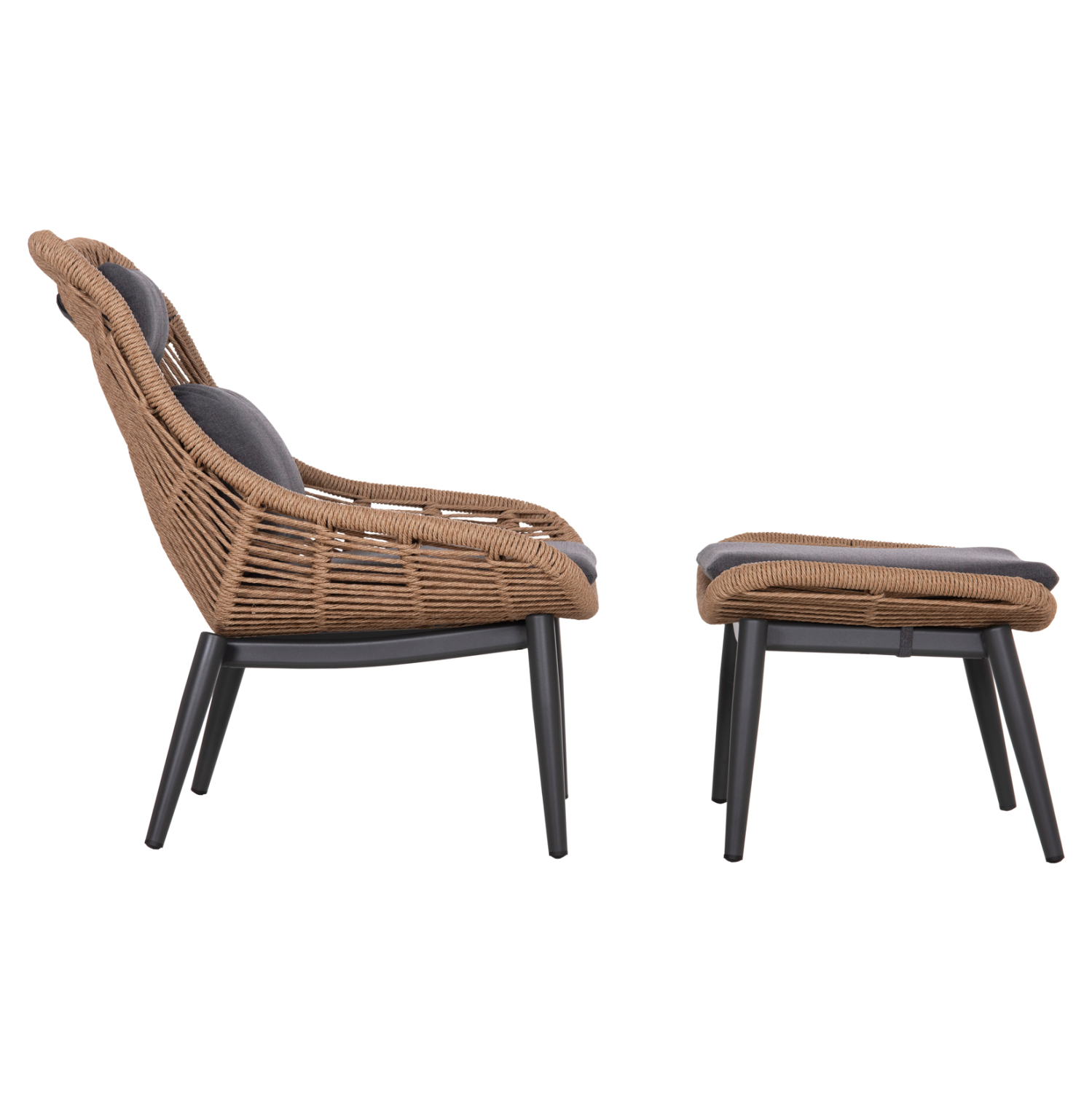 ΠΟΛΥΘΡΟΝΑ LOUNGE ΜΕ ΥΠΟΠΟΔΙΟ REMVAZZO HM6561.01 ΑΛΟΥΜΙΝΙΟ ΓΚΡΙ--WICKER 90x85x96Υεκ 4