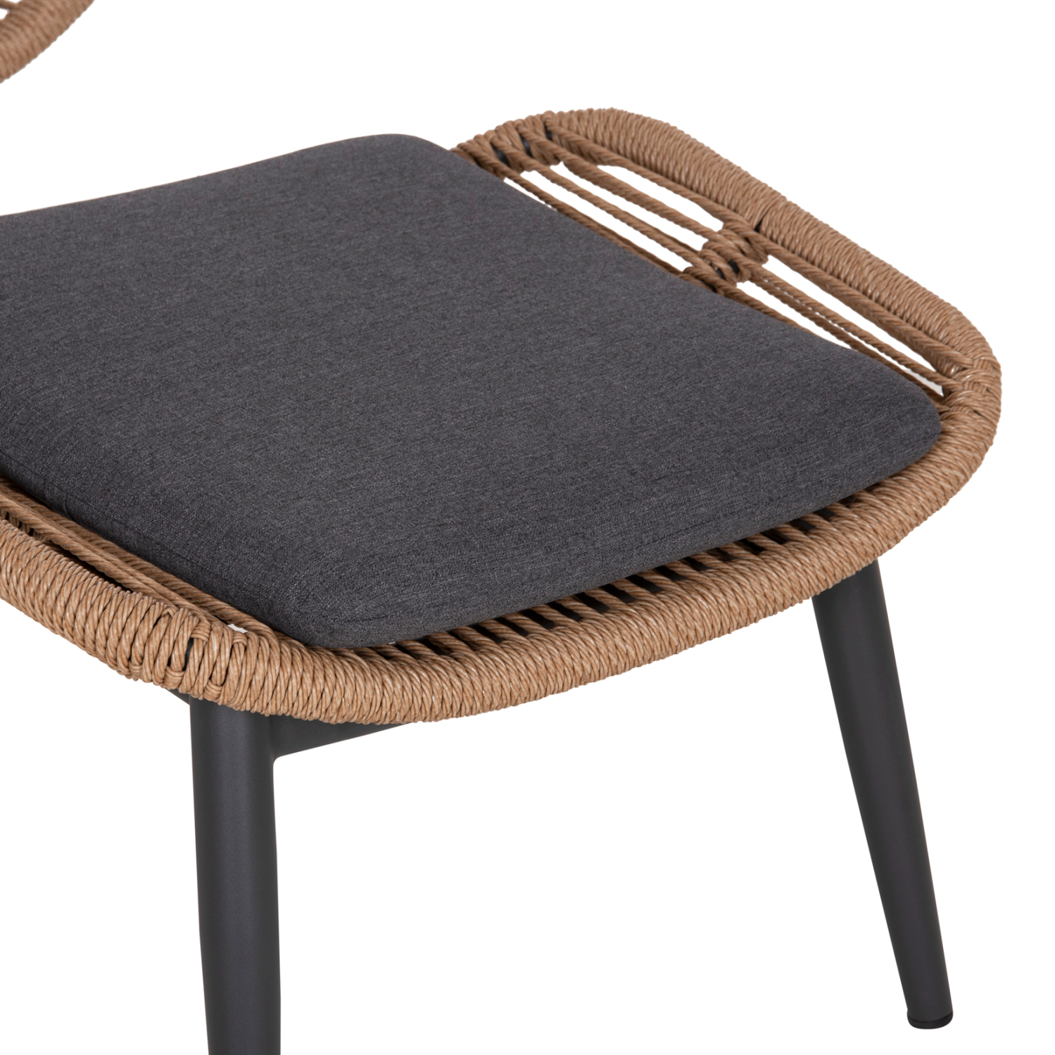 ΠΟΛΥΘΡΟΝΑ LOUNGE ΜΕ ΥΠΟΠΟΔΙΟ REMVAZZO HM6561.01 ΑΛΟΥΜΙΝΙΟ ΓΚΡΙ--WICKER 90x85x96Υεκ 9