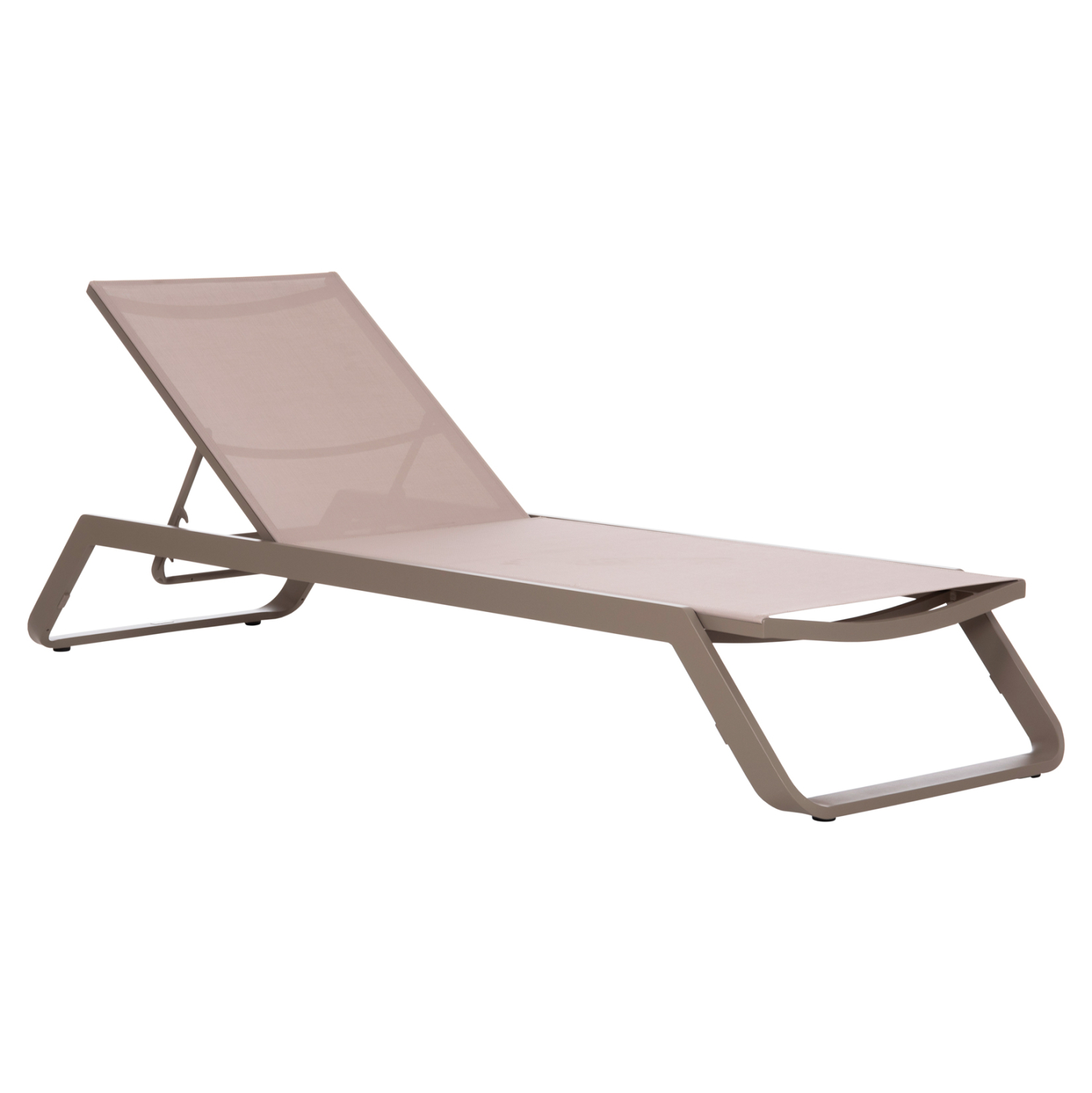 ΞΑΠΛΩΣΤΡΑ ΑΛΟΥΜΙΝΙΟΥ MARIMAR HM6562.03 ΣΚΕΛΕΤΟΣ TAUPE &amp; TEXTILENE ΜΠΕΖ 220x67.5x31.5Υεκ 1
