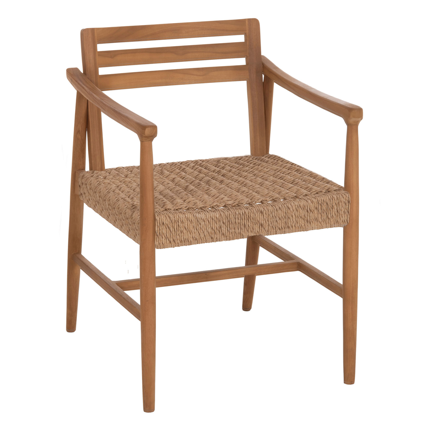 ΠΟΛΥΘΡΟΝΑ ΤΡΑΠΕΖΑΡΙΑΣ ROBIN HM18351 ΞΥΛΟ TEAK &amp; ΣΧΟΙΝΙ VIRO ΦΥΣΙΚΟ 53,5x60x78Υεκ 1