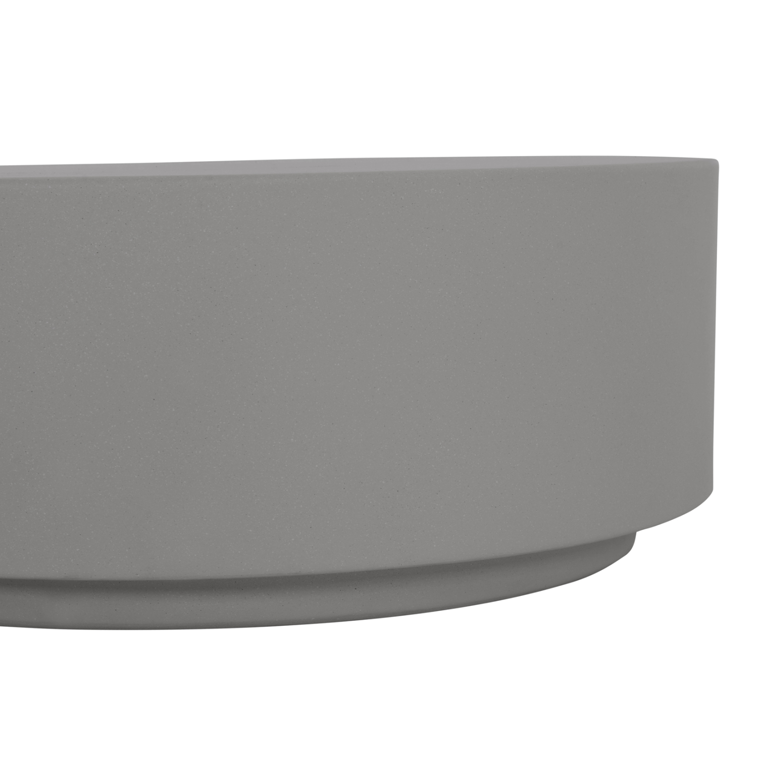 ΤΡΑΠΕΖΙ ΜΕΣΗΣ ΣΤΡΟΓΓΥΛΟ KYOKO HM6579.01 ΓΚΡΙ FIBER CEMENT Φ90x34Υεκ. 6