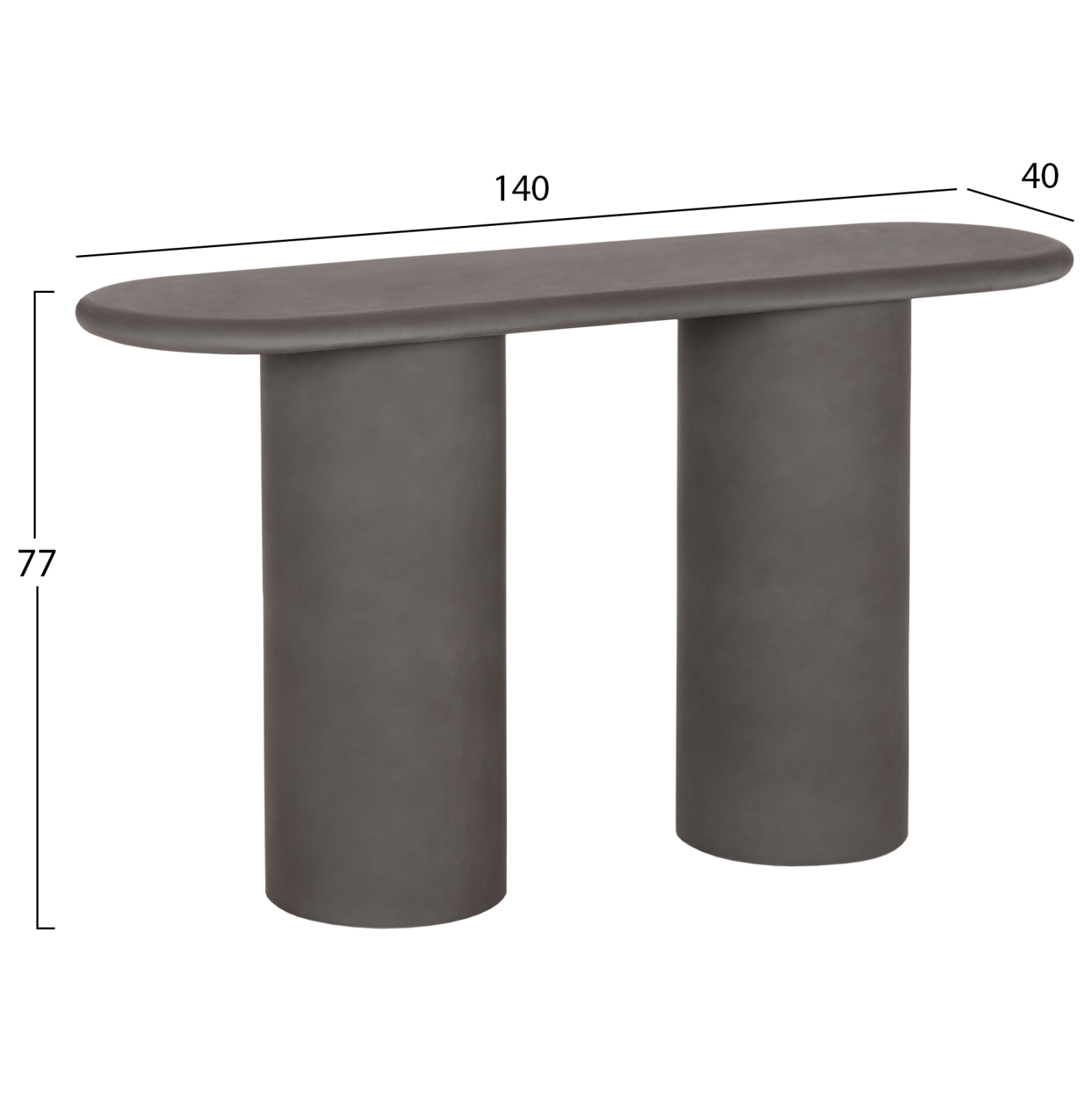 ΚΟΝΣΟΛΑ KENJI FIBER CEMENT ΣΕ ΓΚΡΙ HM6584.01 140x40x77Υεκ. 2