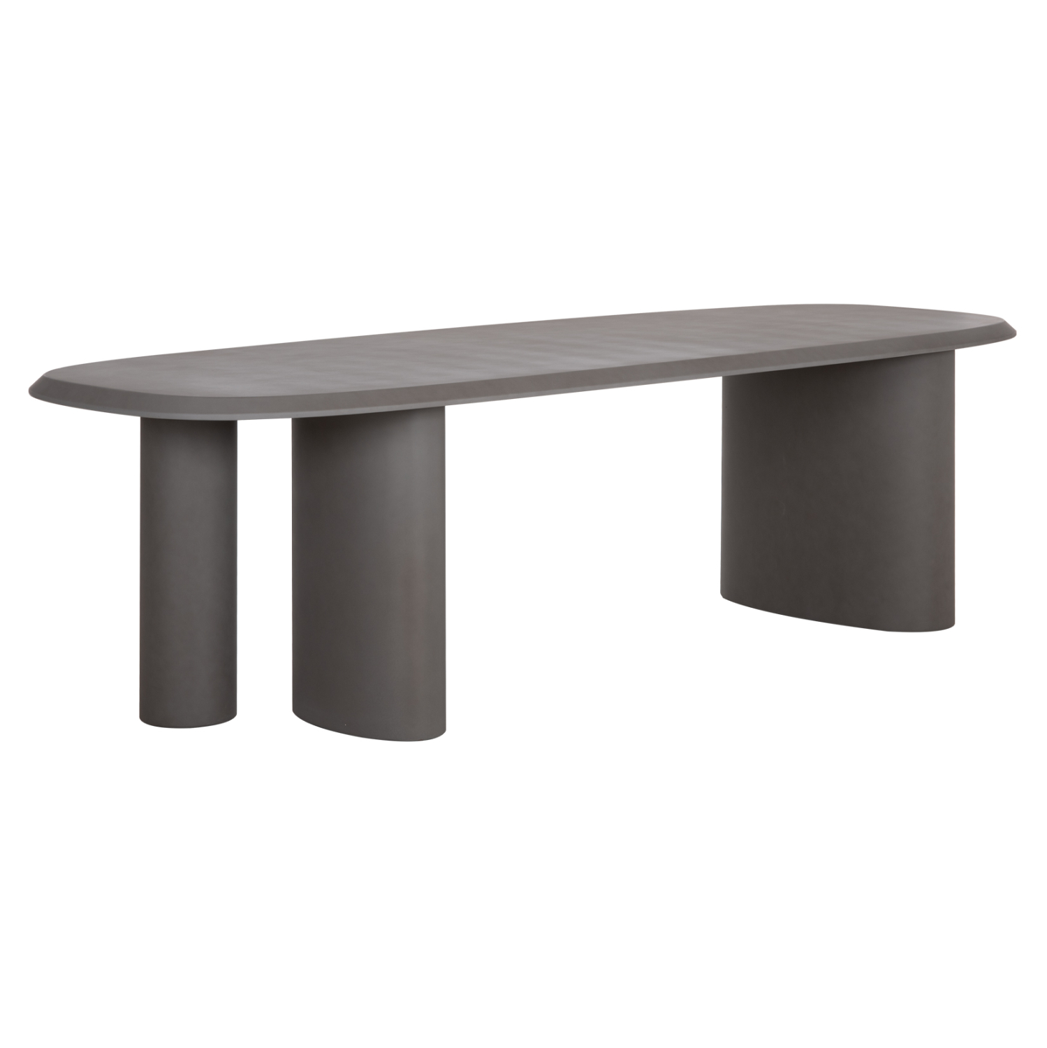 ΤΡΑΠΕΖΙ ΤΡΑΠΕΖΑΡΙΑΣ FIBER CEMENT ΟΒΑΛ GLEN HM6598.01 ΓΚΡΙ 260x95x75Υεκ 1
