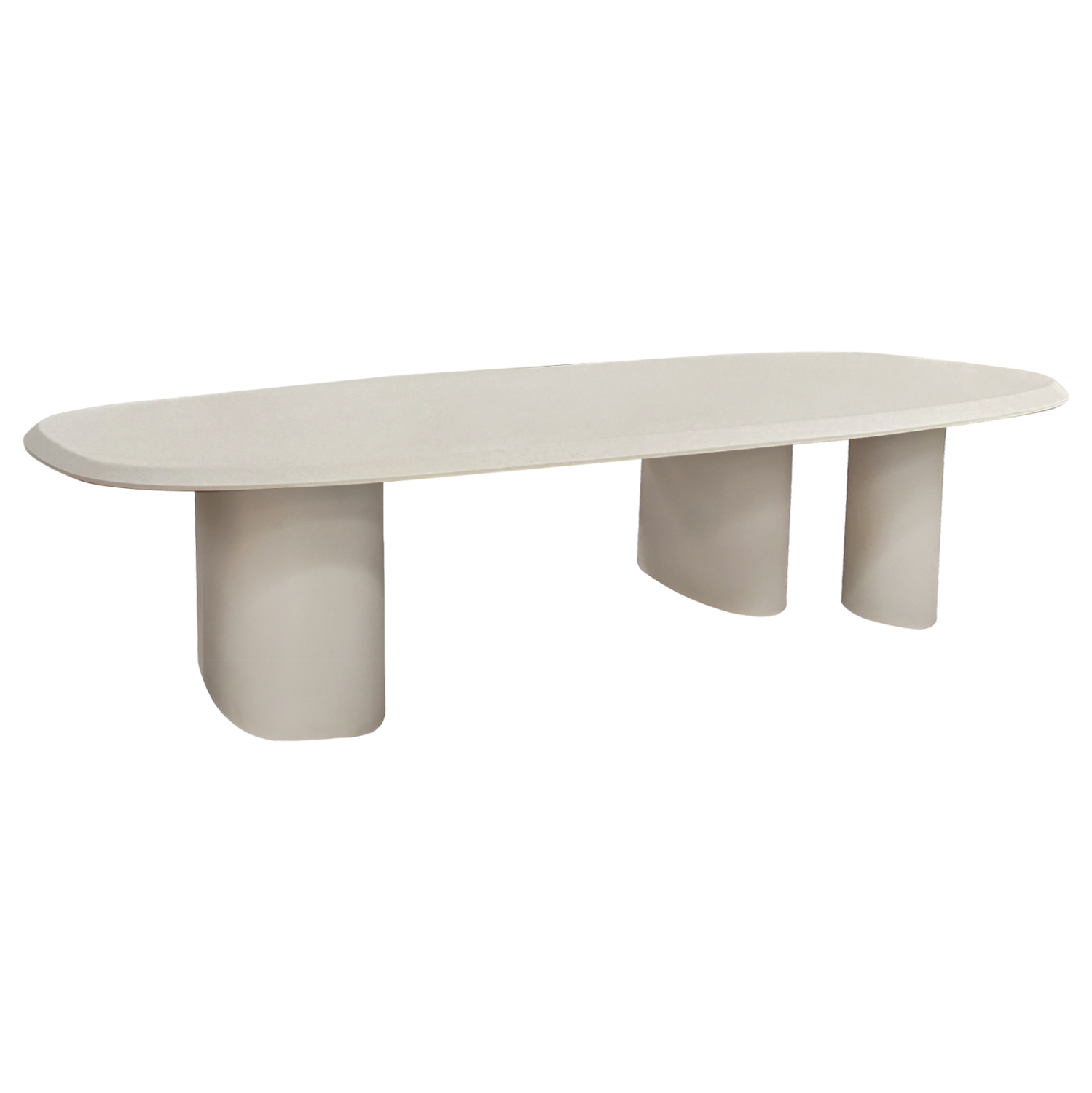 ΤΡΑΠΕΖΙ ΤΡΑΠΕΖΑΡΙΑΣ FIBER CEMENT ΟΒΑΛ GLEN HM6598.02 ΜΠΕΖ 260x95x75Υεκ 1