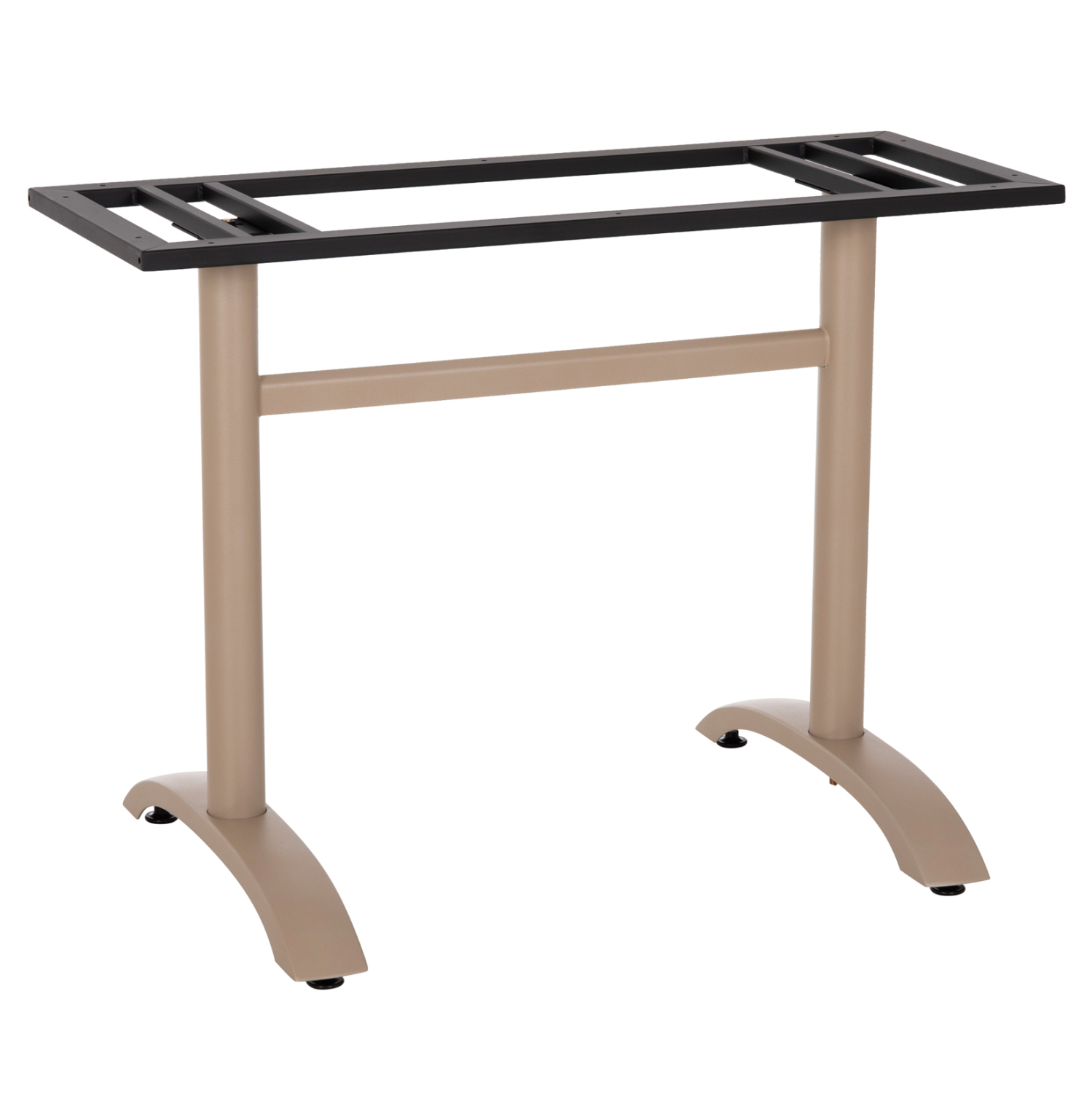 ΒΑΣΗ ΤΡΑΠΕΖΙΟΥ ΑΛΟΥΜΙΝΙΟΥ ΔΙΣΤΗΛΗ HM461.25 CAPPUCINO ΜΕ ΡΕΓΟΥΛΑΤΟΡΟΥΣ 100Χ60Χ73Υεκ. 1