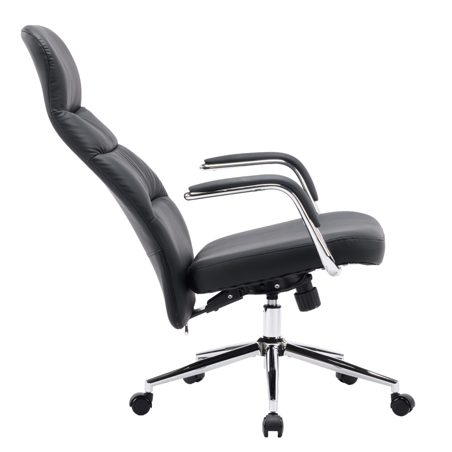 ΚΑΡΕΚΛΑ ΓΡΑΦΕΙΟΥ TEETER HM18355.01 ΜΑΥΡΟ PU ΔΕΡΜΑ--ΒΑΣΗ ΧΡΩΜΙΟΥ 67x66x121Υεκ 7