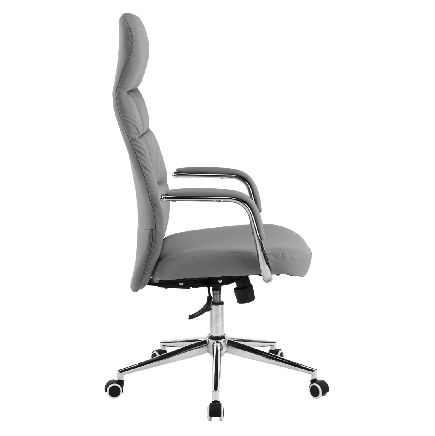 ΚΑΡΕΚΛΑ ΓΡΑΦΕΙΟΥ TEETER HM18355.10 ΓΚΡΙ PU ΔΕΡΜΑ--ΒΑΣΗ ΧΡΩΜΙΟΥ 67x66x121Υεκ 4
