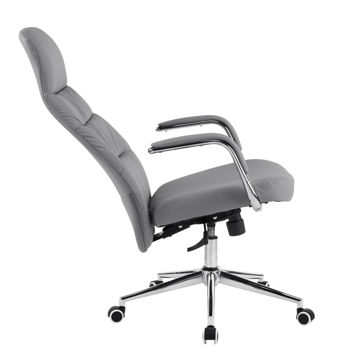 ΚΑΡΕΚΛΑ ΓΡΑΦΕΙΟΥ TEETER HM18355.10 ΓΚΡΙ PU ΔΕΡΜΑ--ΒΑΣΗ ΧΡΩΜΙΟΥ 67x66x121Υεκ 8