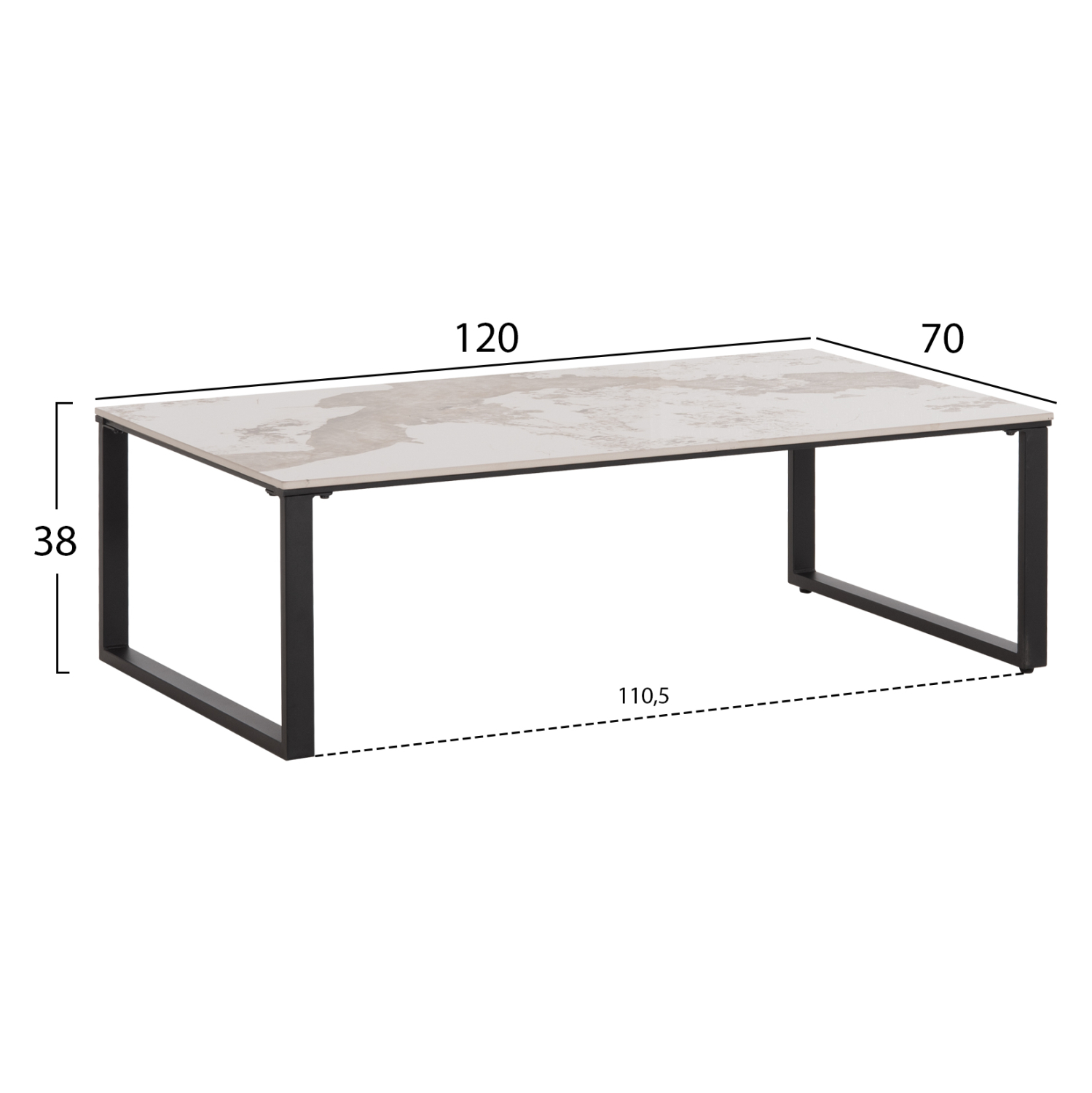ΤΡΑΠΕΖΙ ΣΑΛΟΝΙΟΥ 2ΤΜΧ TERREN HM18365.01 ΜΕΤΑΛΛΟ--SINTERED STONE PANDORA 120x70x45Υεκ 3