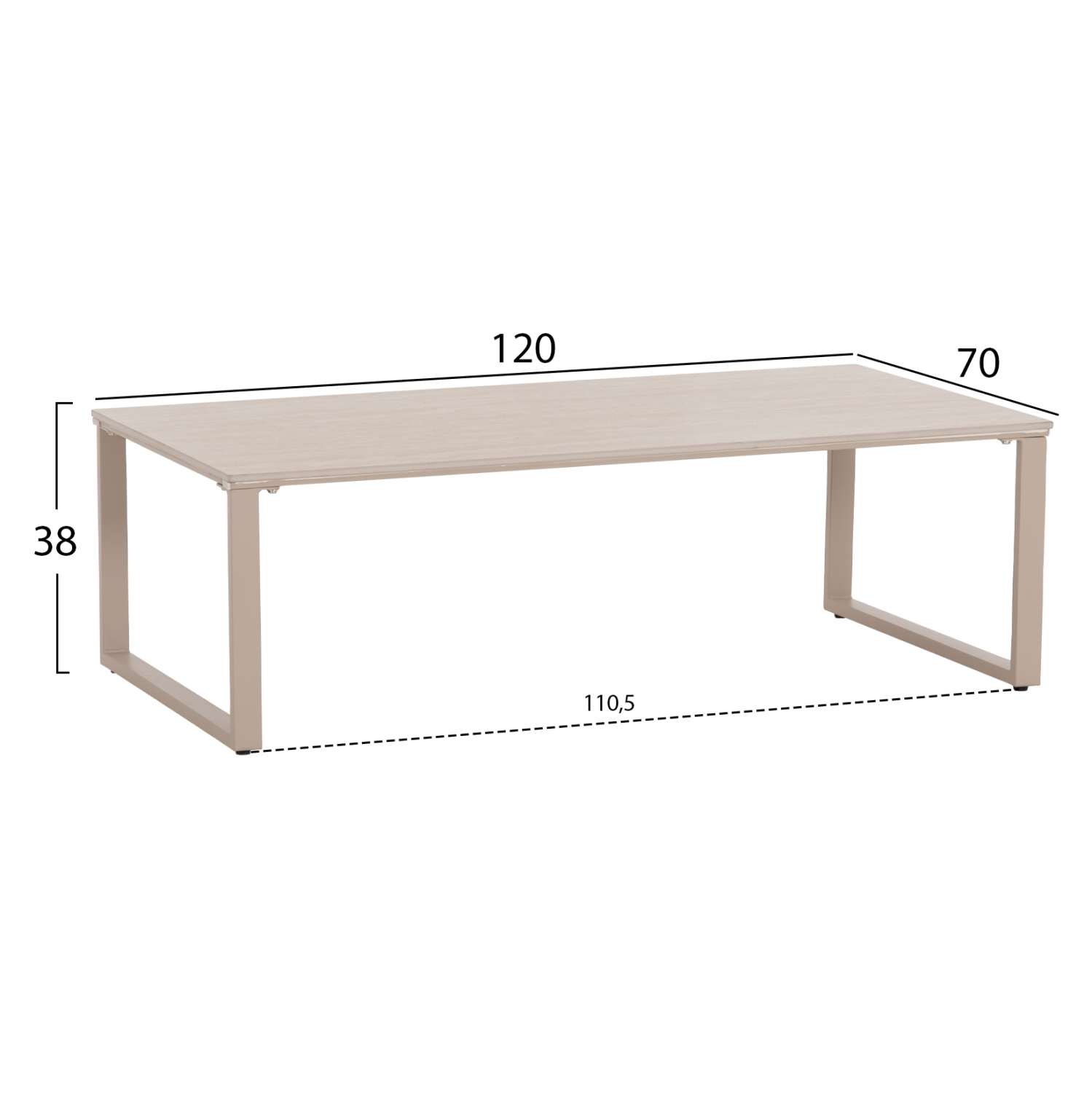 ΤΡΑΠΕΖΙ ΣΑΛΟΝΙΟΥ 2ΤΜΧ TERREN HM18365.02 ΜΠΕΖ ΠΟΔΙΑ--SINTERED STONE ΣΕ ΤΡΑΒΕΡΤΙΝΑ 120x70x45Υεκ 3