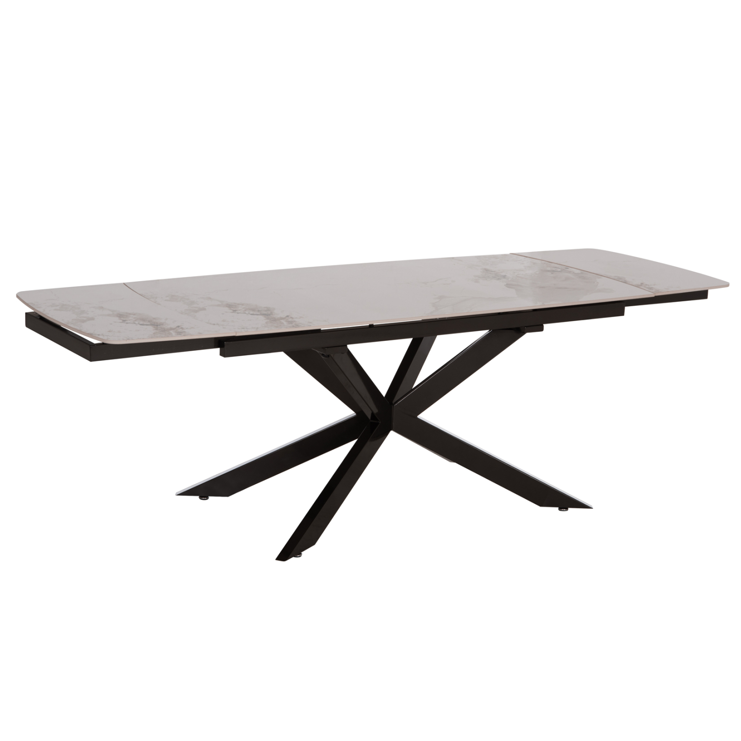 ΤΡΑΠΕΖΙ ΕΠΕΚΤΕΙΝΟΜΕΝΟ AIRA HM18411 ΚΕΡΑΜΙΚΟ TOP ΣΕ ΛΕΥΚΟ/ΚΑΦΕ ΜΑΡΜΑΡΟ 165/240x90x76Υεκ 1