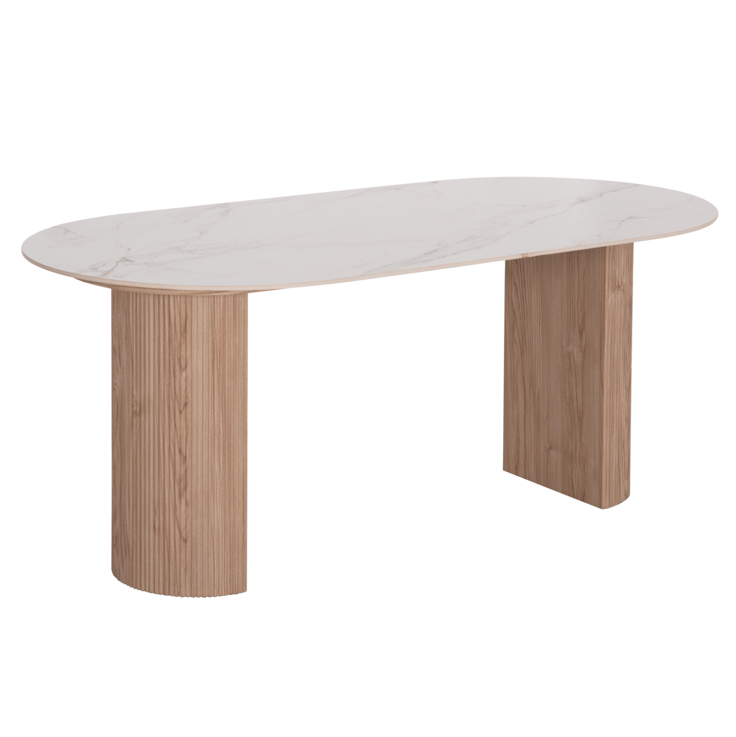 ΤΡΑΠΕΖΙ ΤΡΑΠΕΖΑΡΙΑΣ MELLOW HM18416 MDF ΠΟΔΙΑ ΣΕ ΦΥΣΙΚΟ--ΚΕΡΑΜΙΚΟ TOP 180x90x76Υεκ. 1