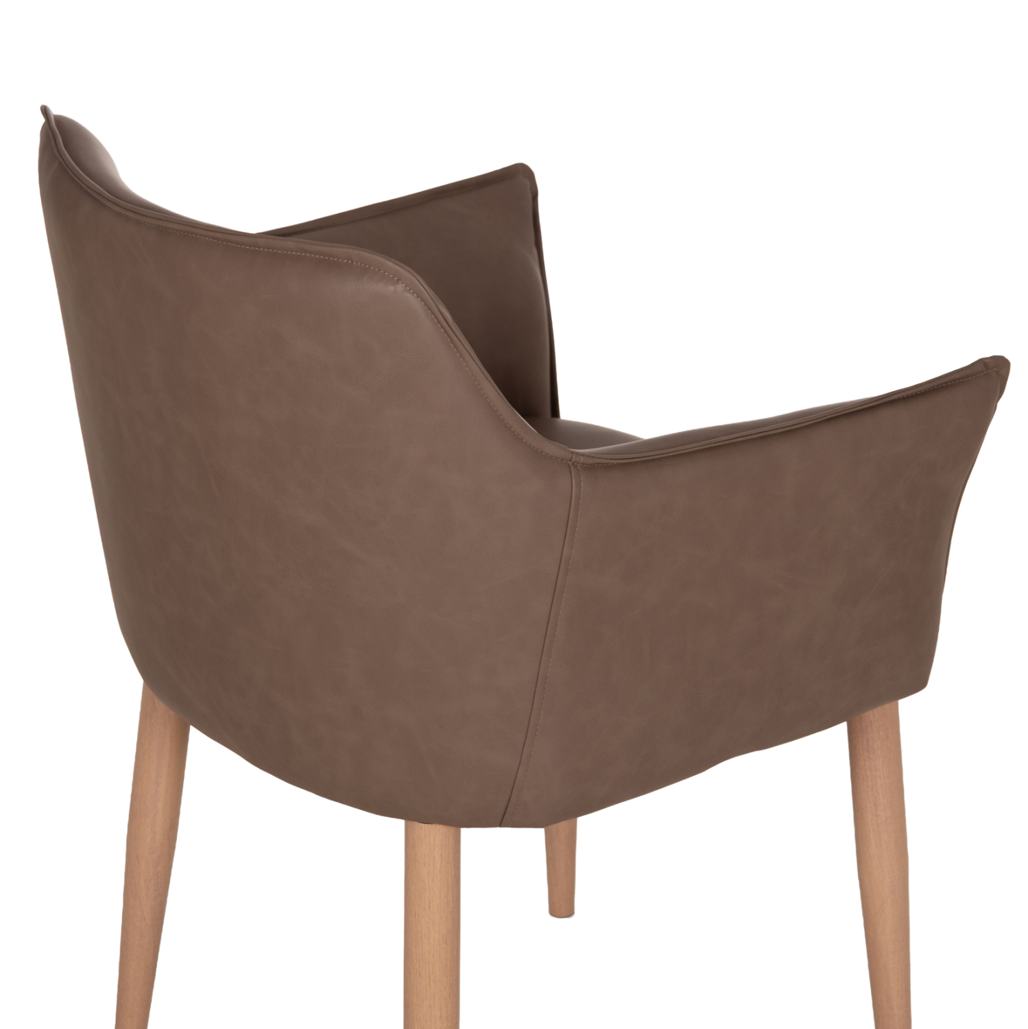 ΠΟΛΥΘΡΟΝΑ ΤΡΑΠΕΖΑΡΙΑΣ MELL HM18417.02 PU ΣΕ SMOKY ΚΑΦΕ--ΜΕΤΑΛ.ΠΟΔΙΑ 56x54x76Υεκ. 6
