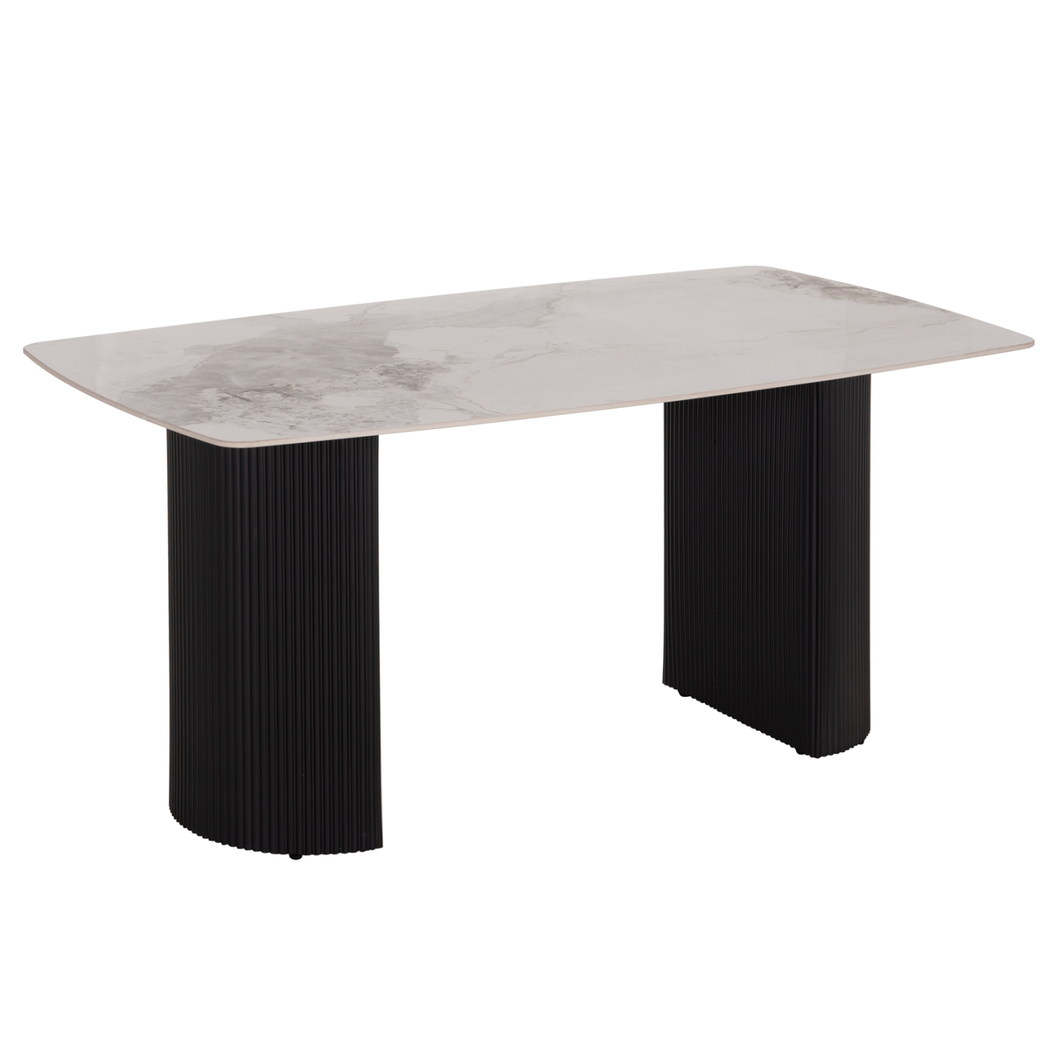 ΤΡΑΠΕΖΙ ΤΡΑΠΕΖΑΡΙΑΣ MINAO HM18418 MDF ΠΟΔΙΑ ΣΕ ΣΚΟΥΡΟ ΓΚΡΙ--ΚΕΡΑΜΙΚΟ TOP 160x90x75Υεκ 1