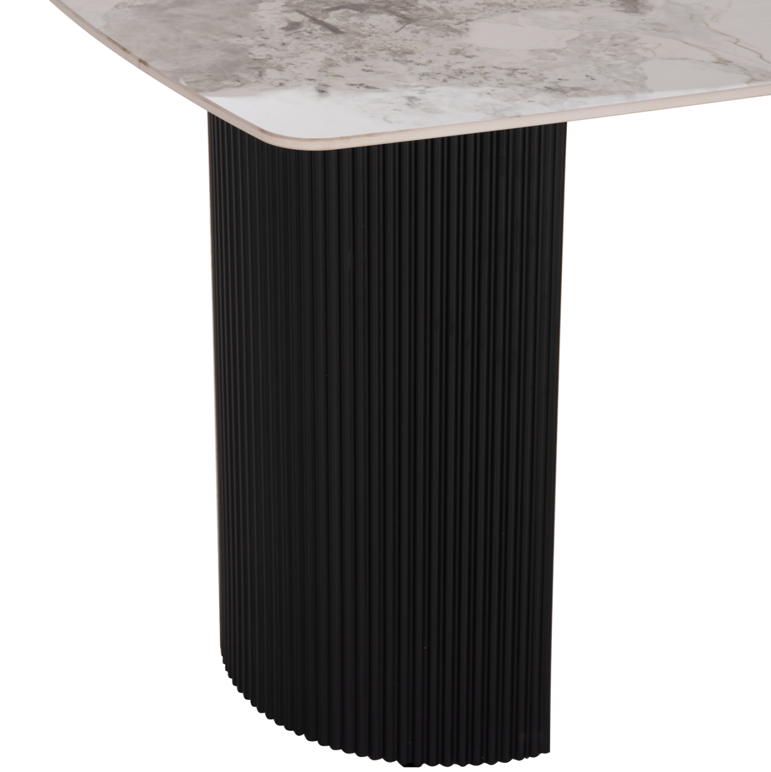 ΤΡΑΠΕΖΙ ΤΡΑΠΕΖΑΡΙΑΣ MINAO HM18418 MDF ΠΟΔΙΑ ΣΕ ΣΚΟΥΡΟ ΓΚΡΙ--ΚΕΡΑΜΙΚΟ TOP 160x90x75Υεκ 7
