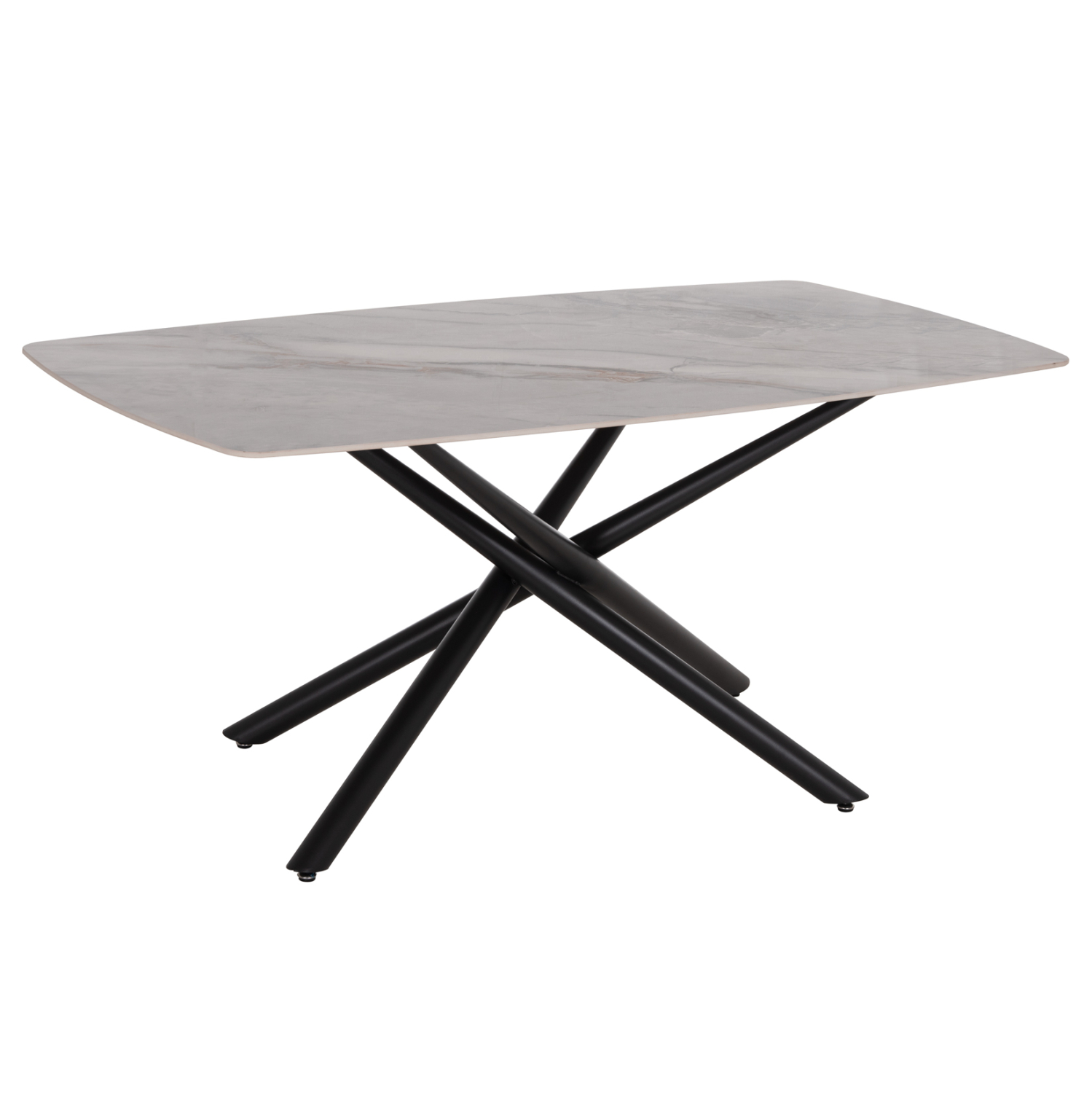 ΤΡΑΠΕΖΙ ΤΡΑΠΕΖΑΡΙΑΣ ISKA HM18423 ΚΕΡΑΜΙΚΟ TOP ΣΕ ΛΕΥΚΟ/ΚΑΦΕ ΜΑΡΜΑΡΟ 178x89x79Υεκ 1