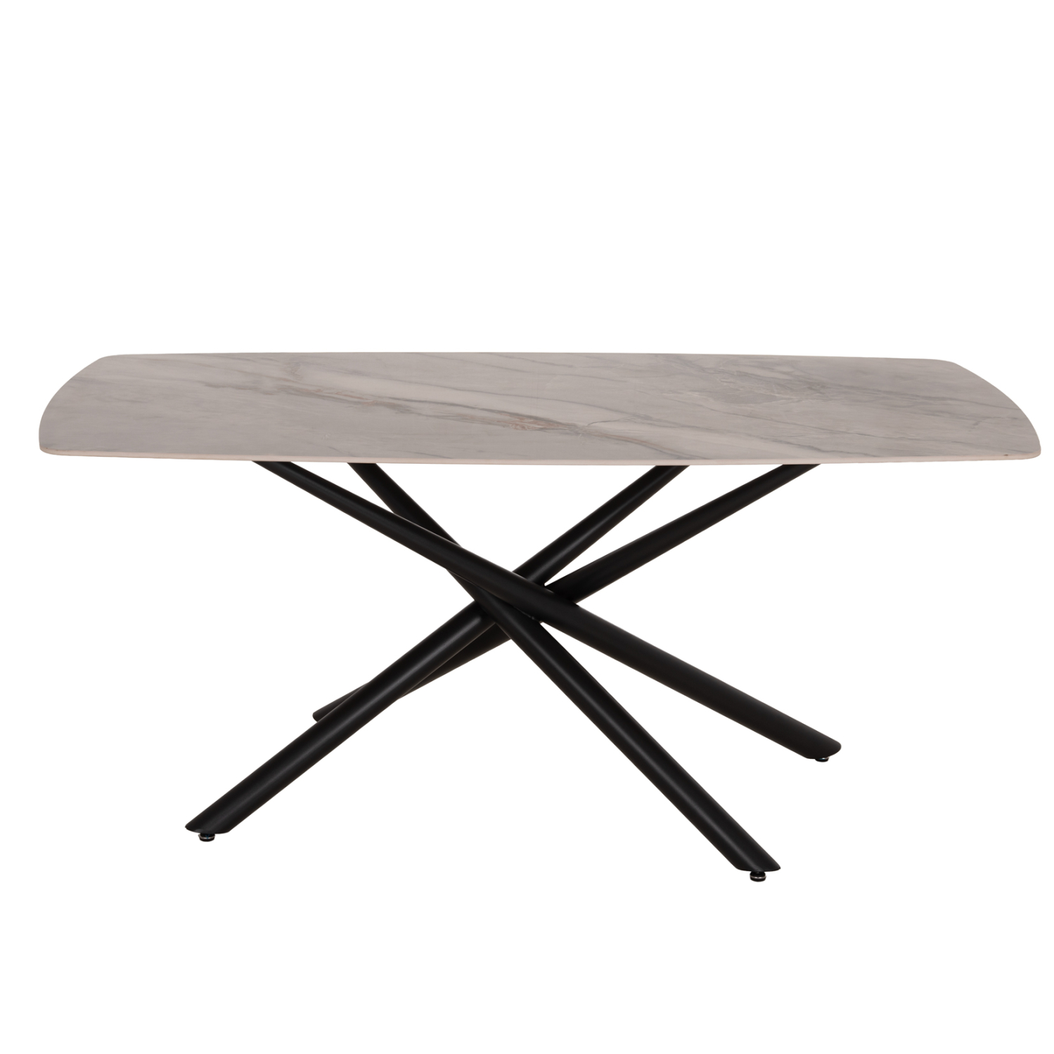 ΤΡΑΠΕΖΙ ΤΡΑΠΕΖΑΡΙΑΣ ISKA HM18423 ΚΕΡΑΜΙΚΟ TOP ΣΕ ΛΕΥΚΟ/ΚΑΦΕ ΜΑΡΜΑΡΟ 178x89x79Υεκ 3