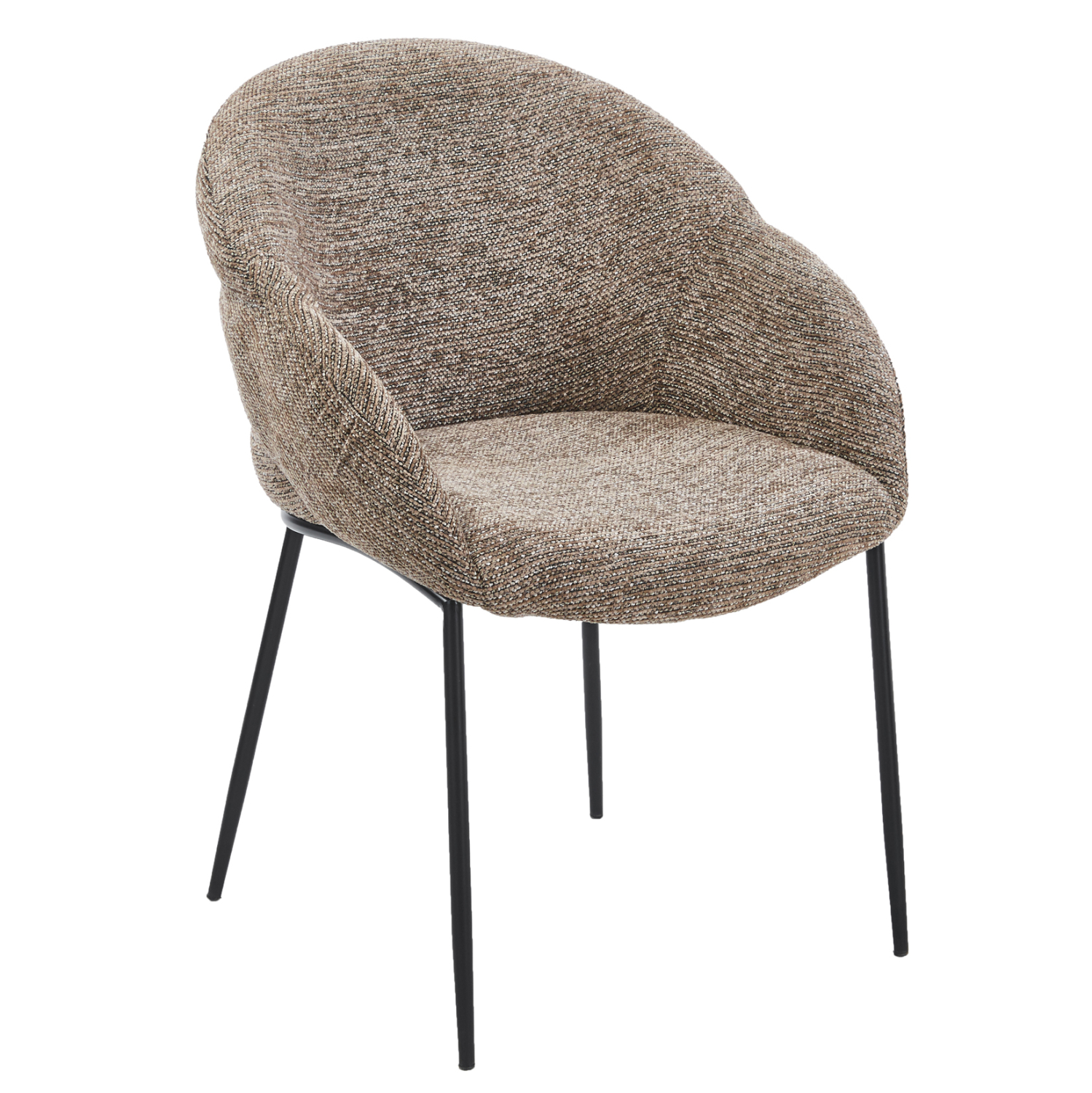 ΠΟΛΥΘΡΟΝΑ ΤΡΑΠΕΖΑΡΙΑΣ DRENNY HM18424.03 TAUPE ΥΦΑΣΜΑ-ΜΕΤΑΛ.ΜΑΥΡΑ ΠΟΔΙΑ 62x63x85Υεκ 1