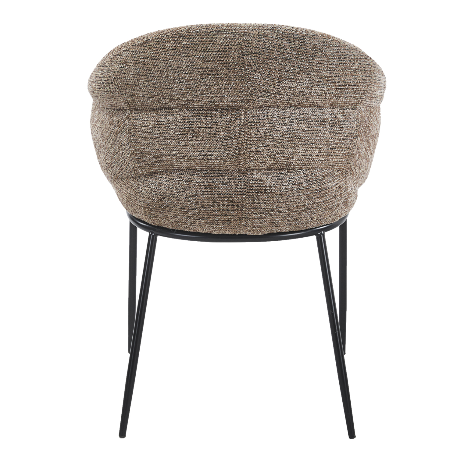 ΠΟΛΥΘΡΟΝΑ ΤΡΑΠΕΖΑΡΙΑΣ DRENNY HM18424.03 TAUPE ΥΦΑΣΜΑ-ΜΕΤΑΛ.ΜΑΥΡΑ ΠΟΔΙΑ 62x63x85Υεκ 5
