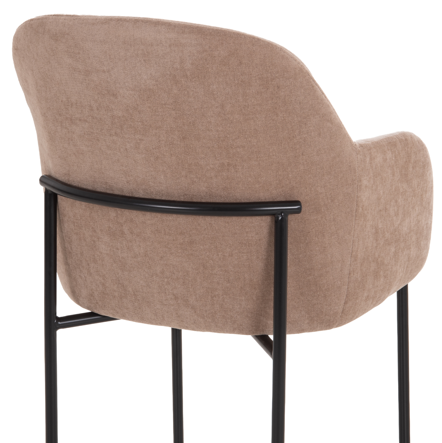 ΠΟΛΥΘΡΟΝΑ ΤΡΑΠΕΖΑΡΙΑΣ MANIDO HM18429.03 TAUPE ΥΦΑΣΜΑ-ΜΕΤΑΛ.ΜΑΥΡΑ ΠΟΔΙΑ 54x61x87Υεκ 10