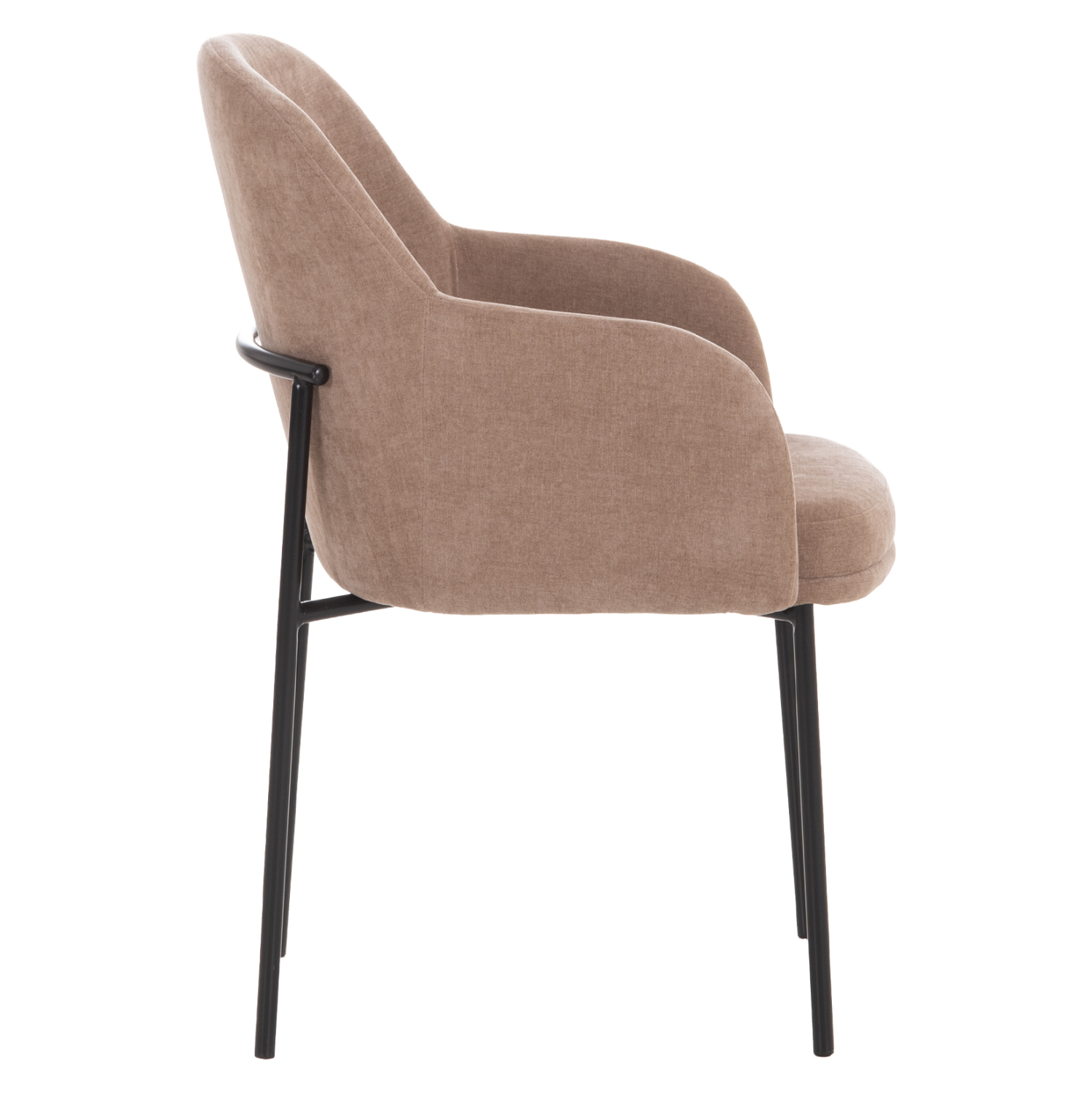 ΠΟΛΥΘΡΟΝΑ ΤΡΑΠΕΖΑΡΙΑΣ MANIDO HM18429.03 TAUPE ΥΦΑΣΜΑ-ΜΕΤΑΛ.ΜΑΥΡΑ ΠΟΔΙΑ 54x61x87Υεκ 4