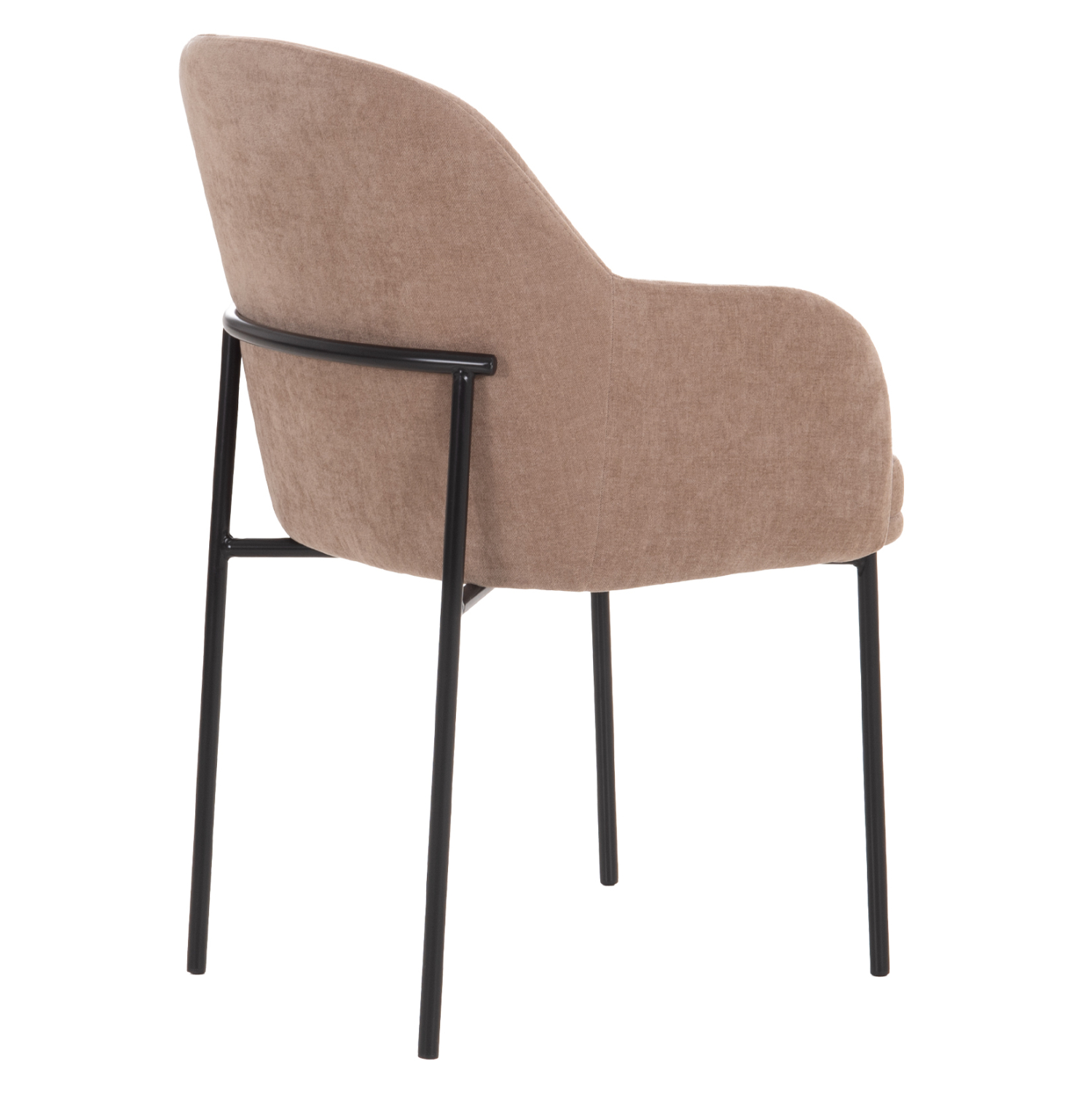 ΠΟΛΥΘΡΟΝΑ ΤΡΑΠΕΖΑΡΙΑΣ MANIDO HM18429.03 TAUPE ΥΦΑΣΜΑ-ΜΕΤΑΛ.ΜΑΥΡΑ ΠΟΔΙΑ 54x61x87Υεκ 5