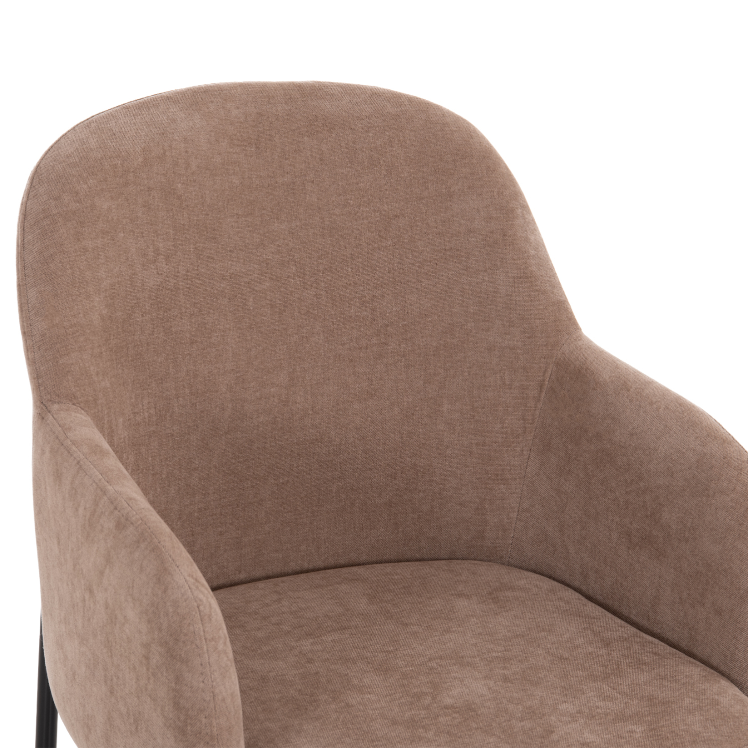ΠΟΛΥΘΡΟΝΑ ΤΡΑΠΕΖΑΡΙΑΣ MANIDO HM18429.03 TAUPE ΥΦΑΣΜΑ-ΜΕΤΑΛ.ΜΑΥΡΑ ΠΟΔΙΑ 54x61x87Υεκ 7