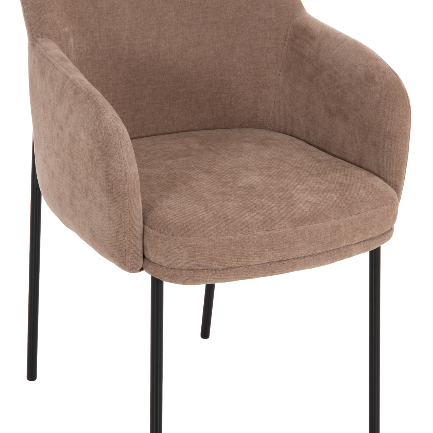 ΠΟΛΥΘΡΟΝΑ ΤΡΑΠΕΖΑΡΙΑΣ MANIDO HM18429.03 TAUPE ΥΦΑΣΜΑ-ΜΕΤΑΛ.ΜΑΥΡΑ ΠΟΔΙΑ 54x61x87Υεκ 8