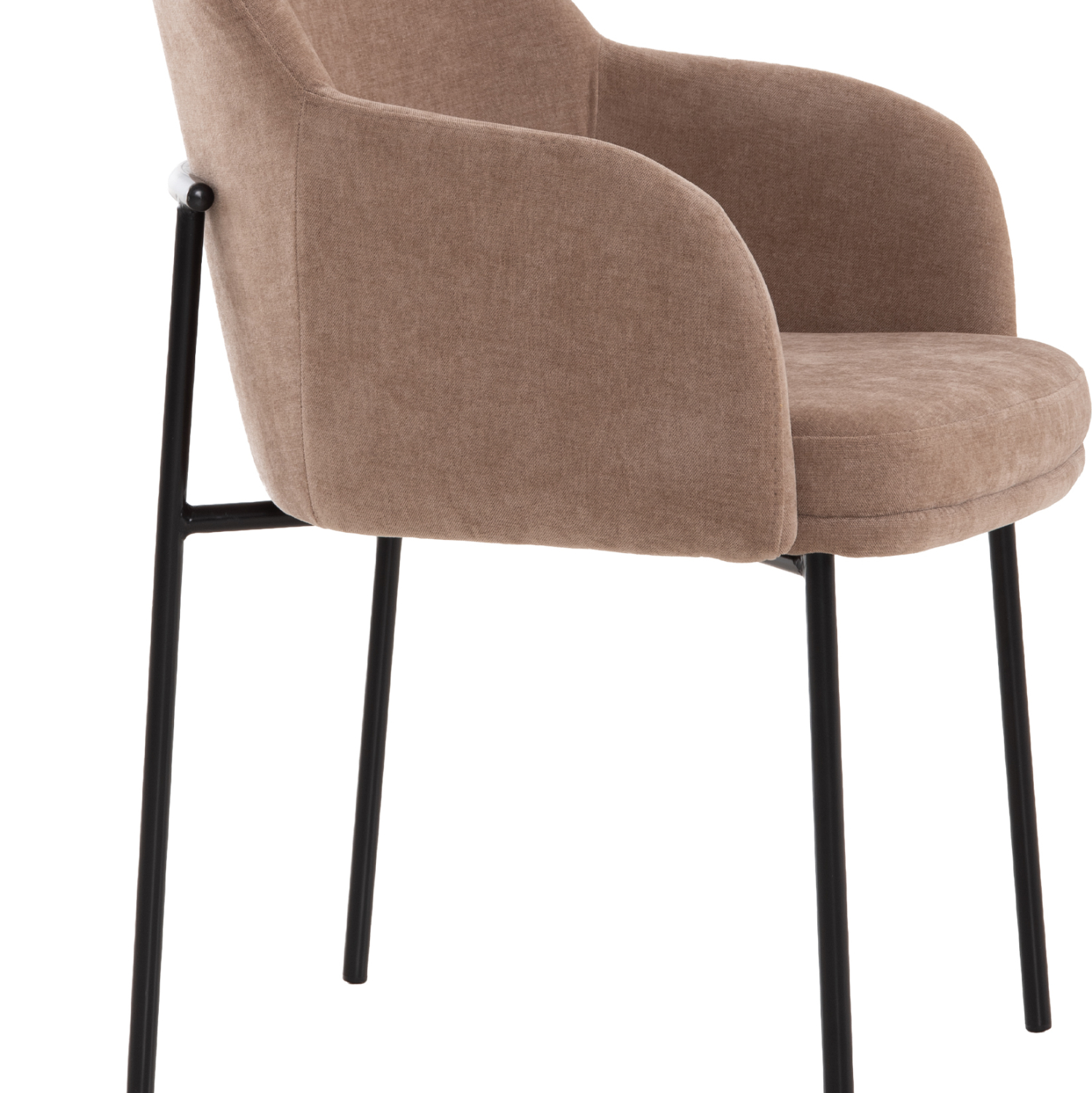 ΠΟΛΥΘΡΟΝΑ ΤΡΑΠΕΖΑΡΙΑΣ MANIDO HM18429.03 TAUPE ΥΦΑΣΜΑ-ΜΕΤΑΛ.ΜΑΥΡΑ ΠΟΔΙΑ 54x61x87Υεκ 9