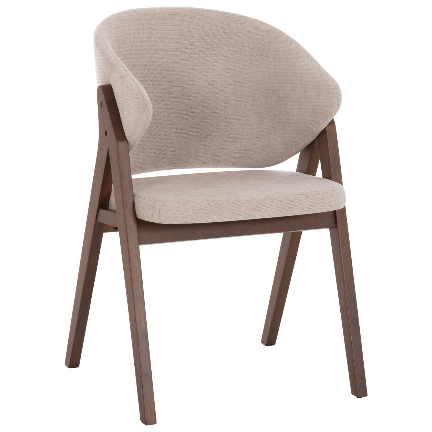 ΚΑΡΕΚΛΑ HANA HM9746.11 RUBBERWOOD ΣΕ ΚΑΡΥΔΙ ΧΡΩΜΑ-ΜΠΕΖ ΥΦΑΣΜΑ 55,5x60x85Yεκ. 1