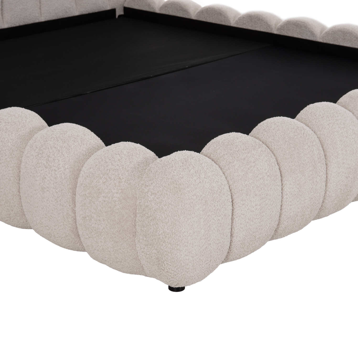 ΚΡΕΒΑΤΙ ΥΠΕΡΔΙΠΛΟ BUBBLE SM758.03 ΜΠΕΖ CHENILLE ΥΦΑΣΜΑ ΓΙΑ ΣΤΡΩΜΑ 180x200εκ 8
