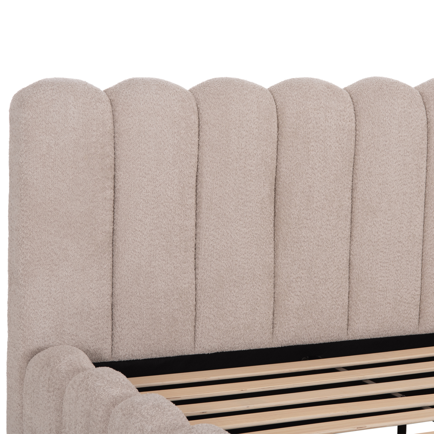 ΚΡΕΒΑΤΙ ΔΙΠΛΟ MARIUS HM759.03 ΜΠΕΖ CHENILLE ΥΦΑΣΜΑ-- ΓΙΑ ΣΤΡΩΜΑ 160x200εκ 7