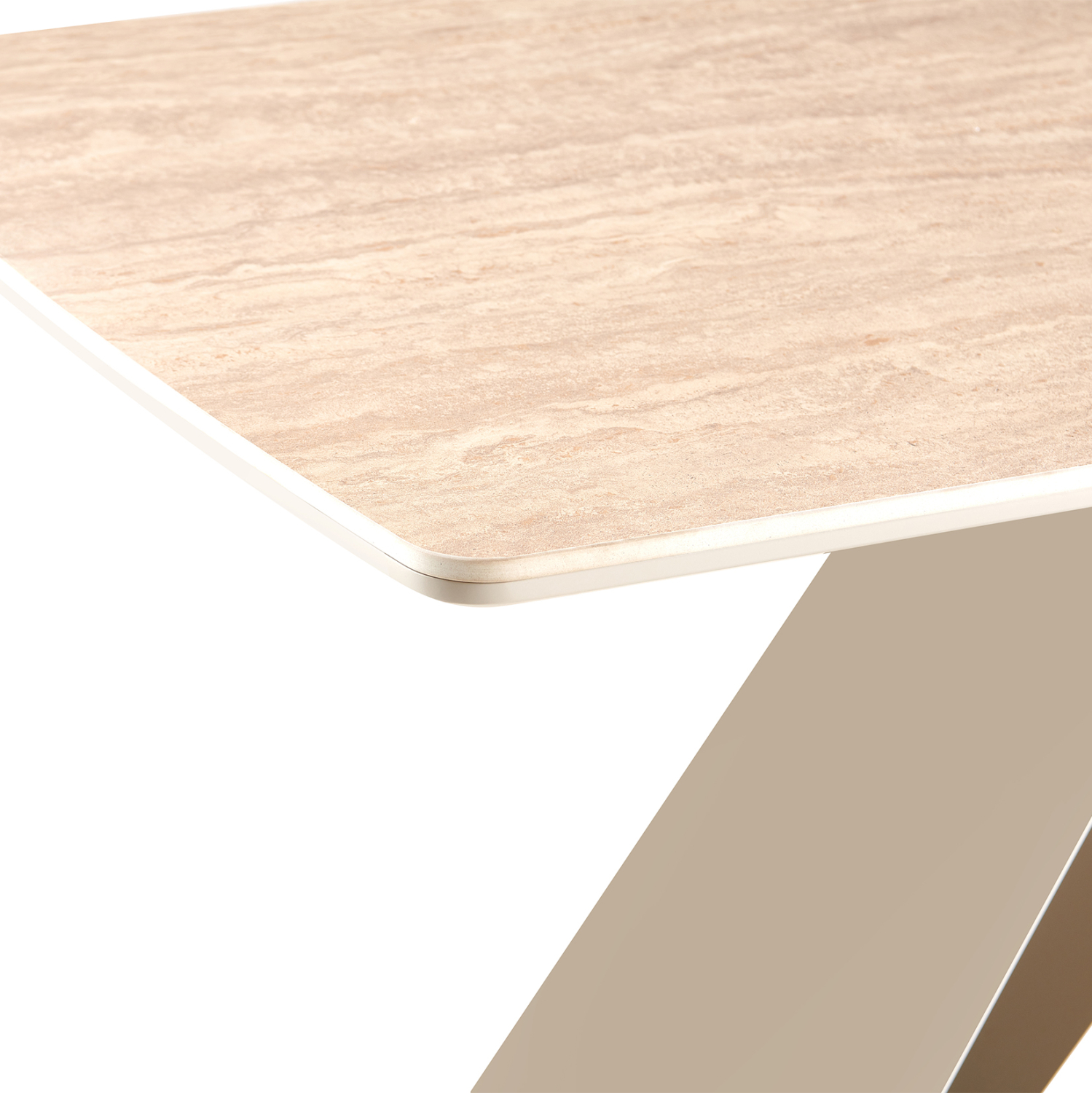 ΤΡΑΠΕΖΙ ΤΡΑΠΕΖΑΡΙΑΣ CATAN HM18464.04 SINTERED STONE TOP IN TRAVERTINE 200x100x75Υεκ 5