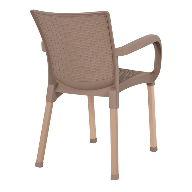 ΠΟΛΥΘΡΟΝΑ ΠΟΛΥΠΡΟΠΥΛΕΝΙΟΥ RATTAN ΠΟΔΙ ALU HM5591.02 ΚΑΠΟΥΤΣΙΝΟ 60x60x82 cm 5