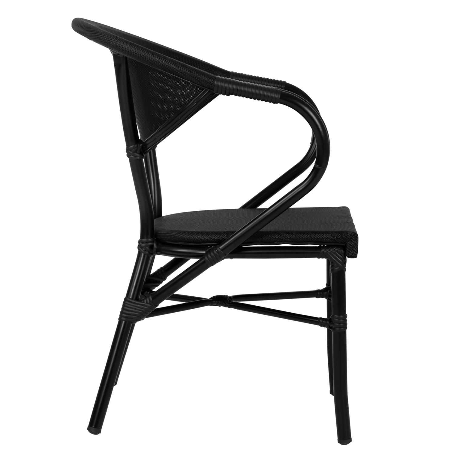 ΠΟΛΥΘΡΟΝΑ ΑΛΟΥΜΙΝΙΟΥ CLAY BAMBOO LOOK ΜΑΥΡΗ ΜΕ TEXTLINE HM5025.02 59x60x82 cm 4