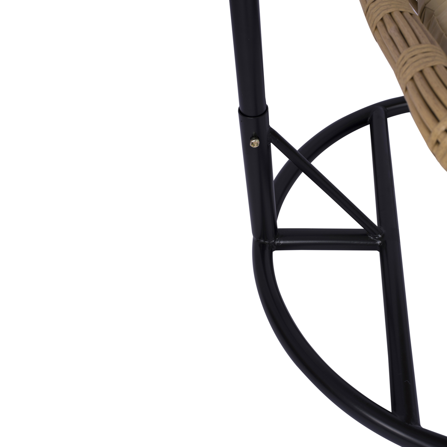ΚΡΕΜΑΣΤΗ ΦΩΛΙΑ LUCIA HM5676.01 ΜΕ WICKER&amp;ΜΑΞΙΛΑΡΙΑ ΜΠΕΖ-ΜΑΥΡΟ ΜΕΤΑΛΛΟ Φ95Χ195Υεκ. 10