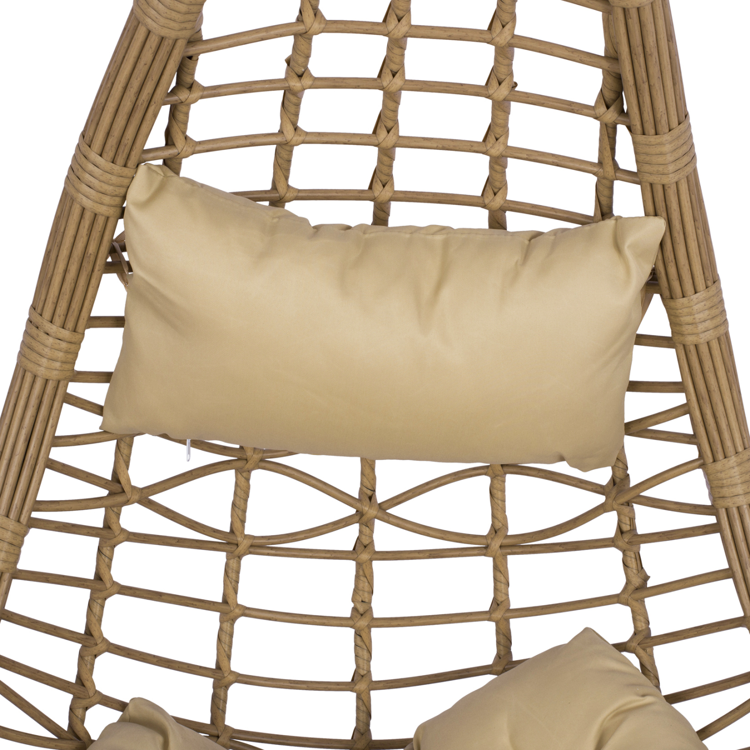 ΚΡΕΜΑΣΤΗ ΦΩΛΙΑ LUCIA HM5676.01 ΜΕ WICKER&amp;ΜΑΞΙΛΑΡΙΑ ΜΠΕΖ-ΜΑΥΡΟ ΜΕΤΑΛΛΟ Φ95Χ195Υεκ. 6